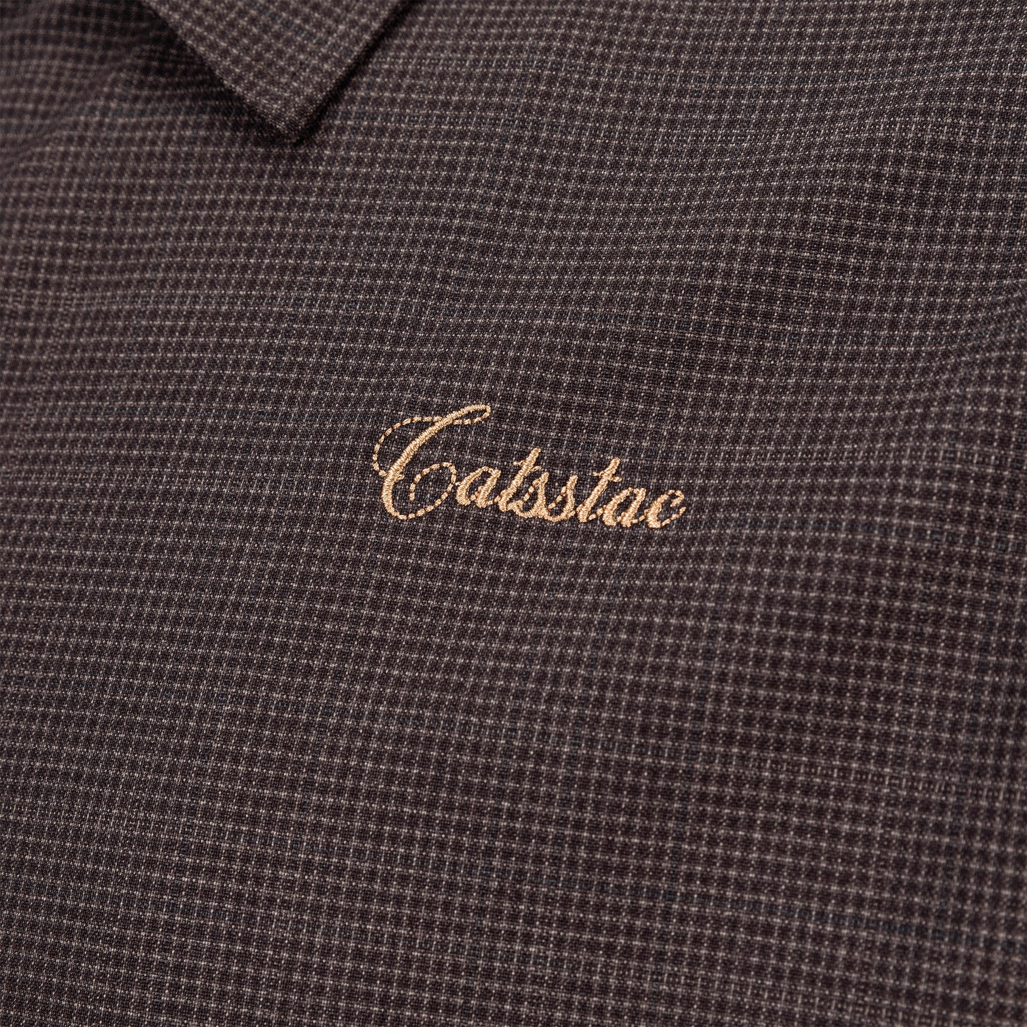 CATSSTAC Retro Gingham Drawstring Hem Boxy Shirt