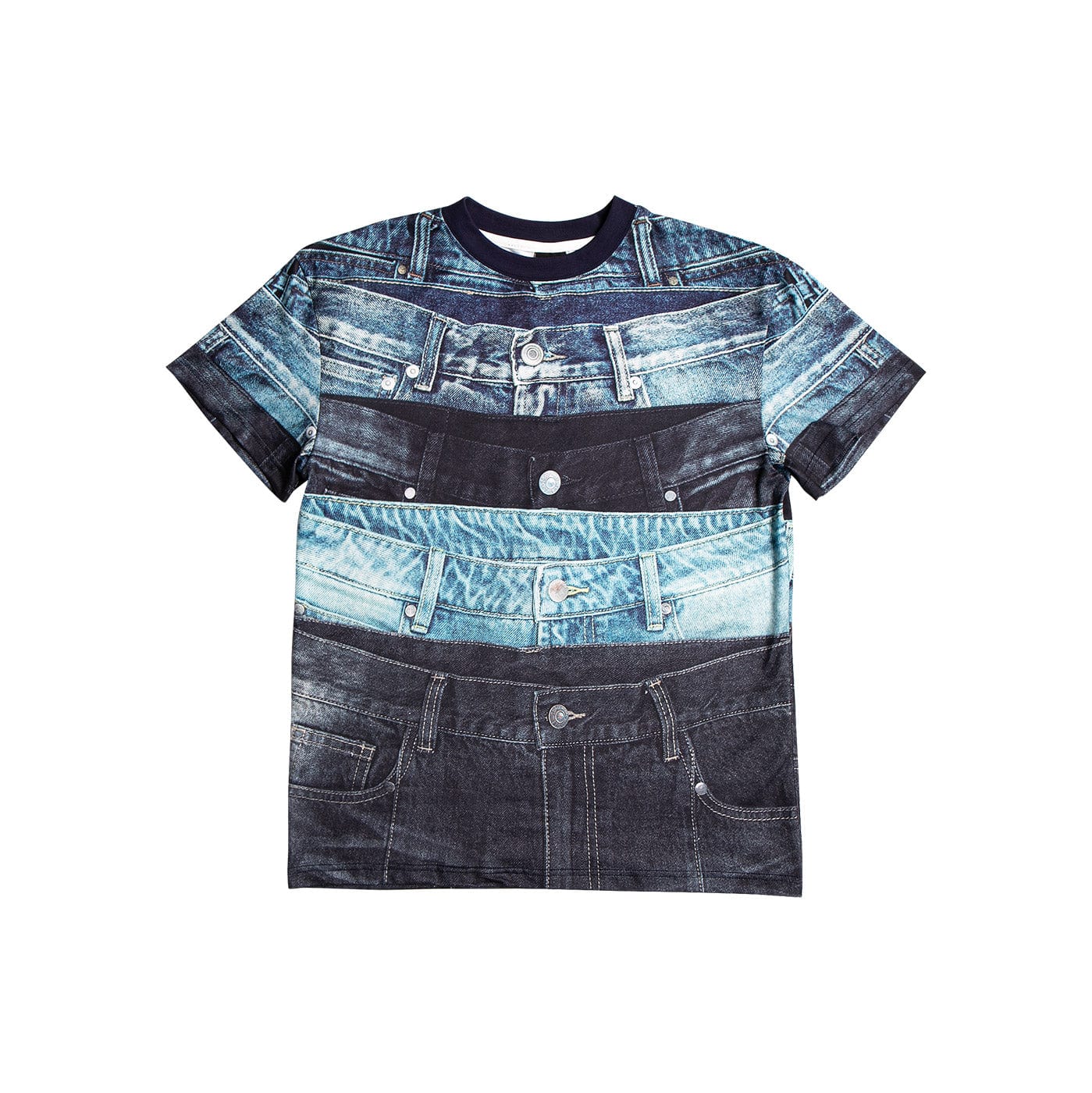 LEONSENSE Full Print Jeans T-Shirt