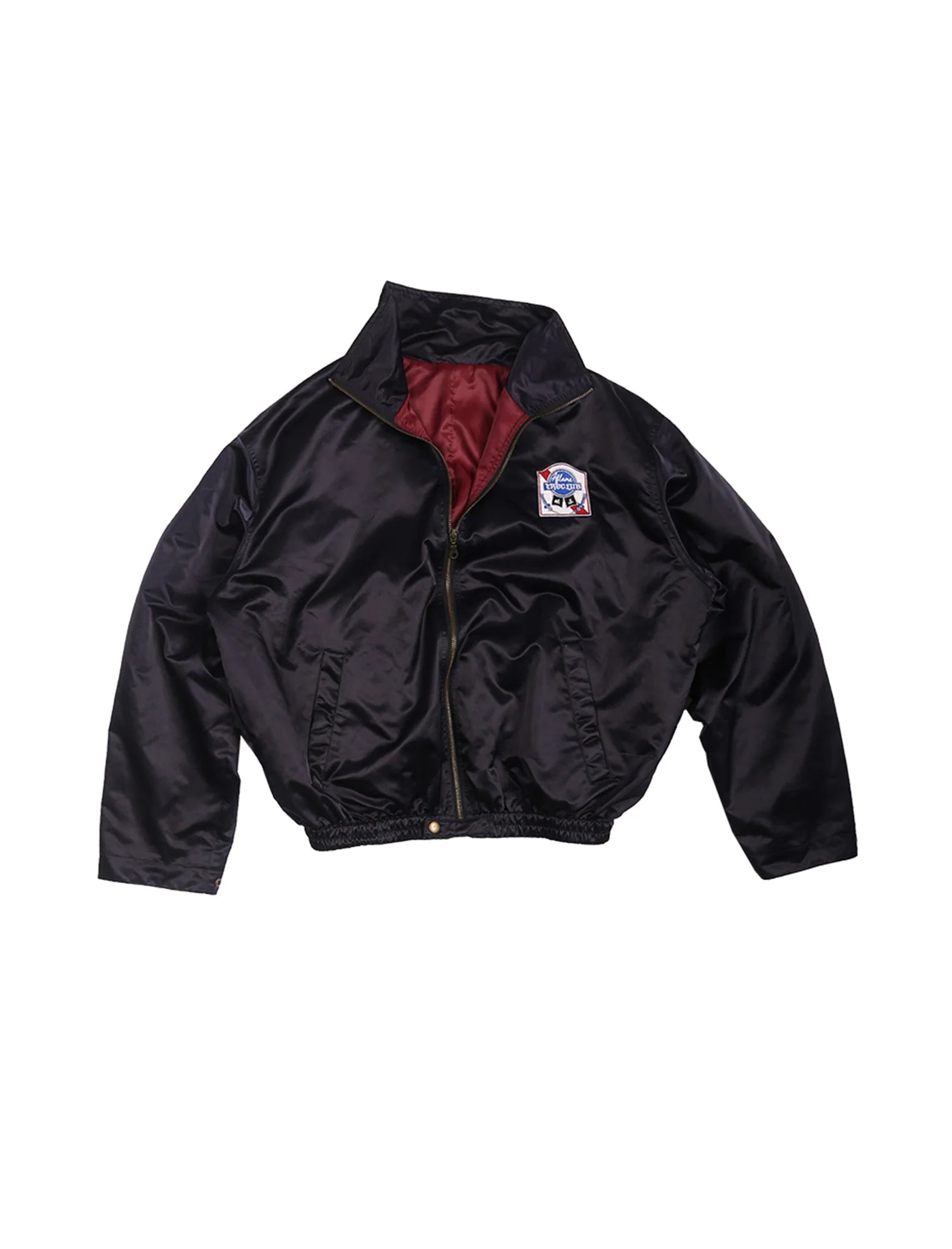 TRECLUB Retro Satin Badge-Patch Blouson