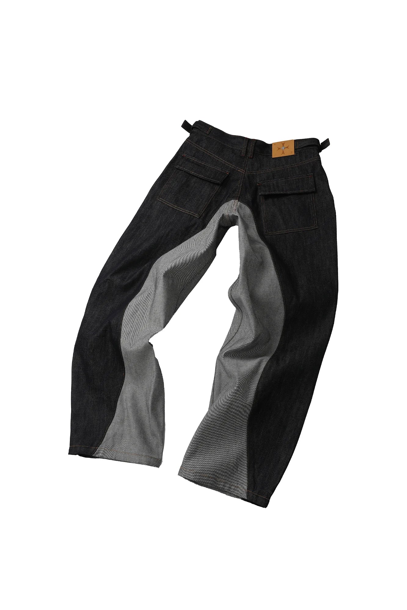 STEEPC Inverted Panel Snap-Fly Raw Jeans