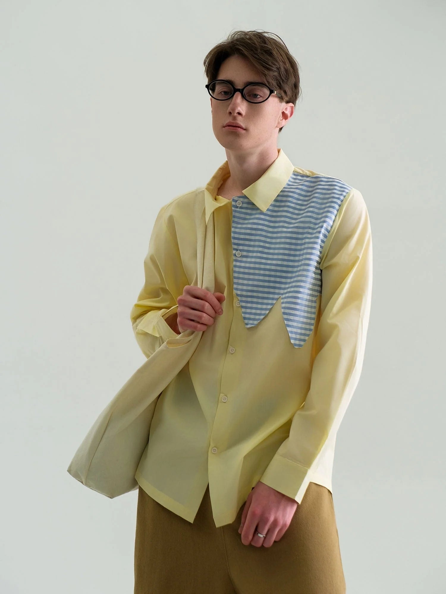 WIID Checks Asymmetrical Patch Shirt