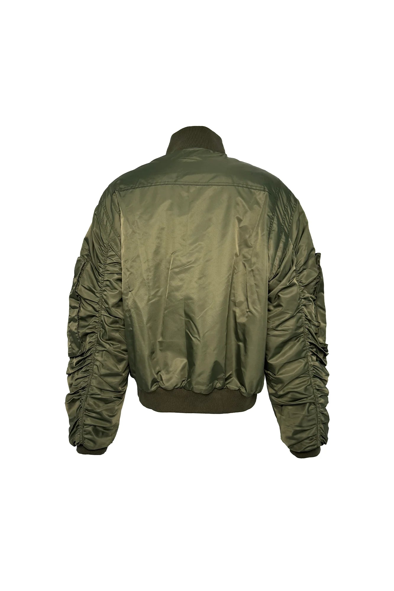 PCCVISION Tribal Embroidered Bomber Jacket Green