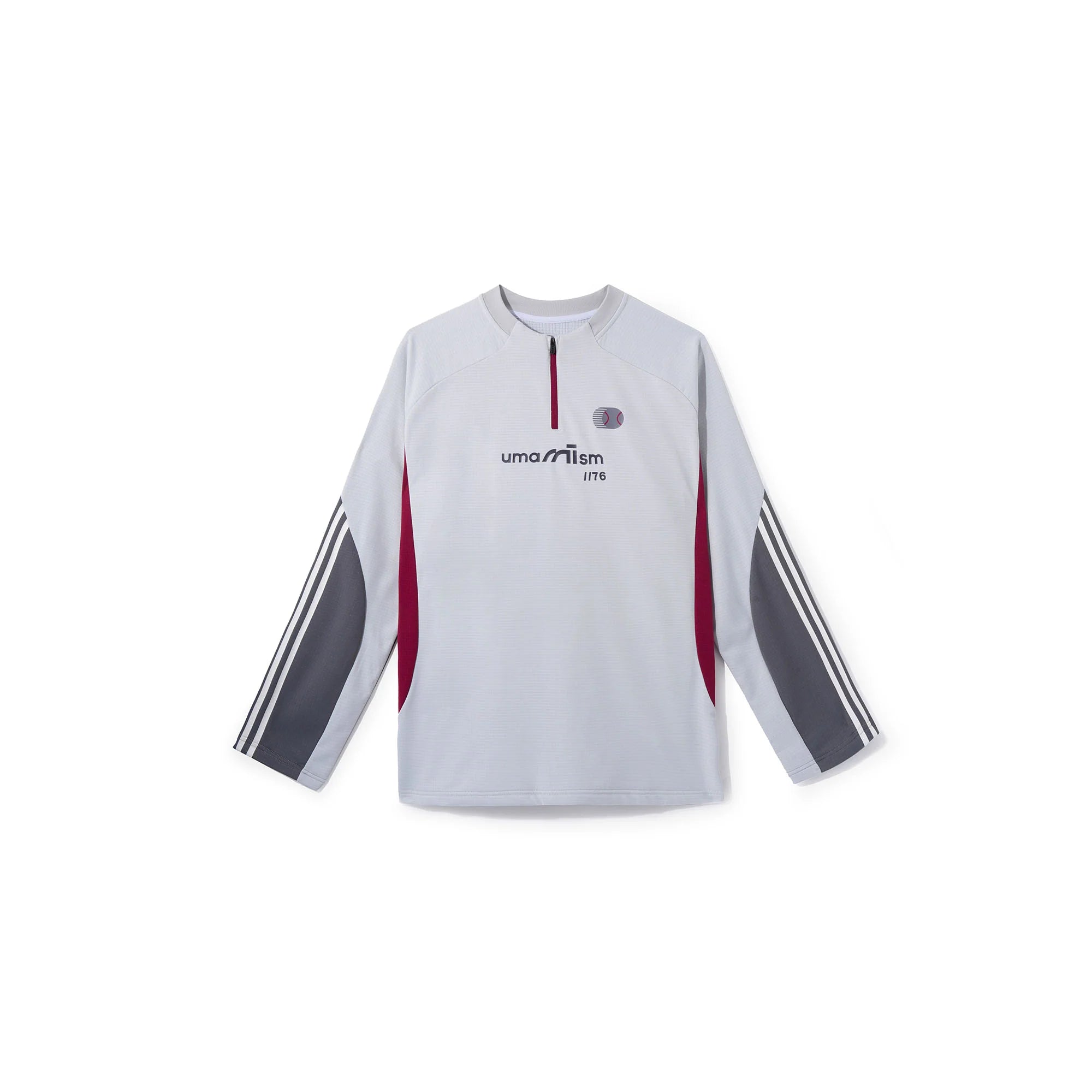 UMAMIISM Raglan Striped Fleece-Lined Sweatshirt