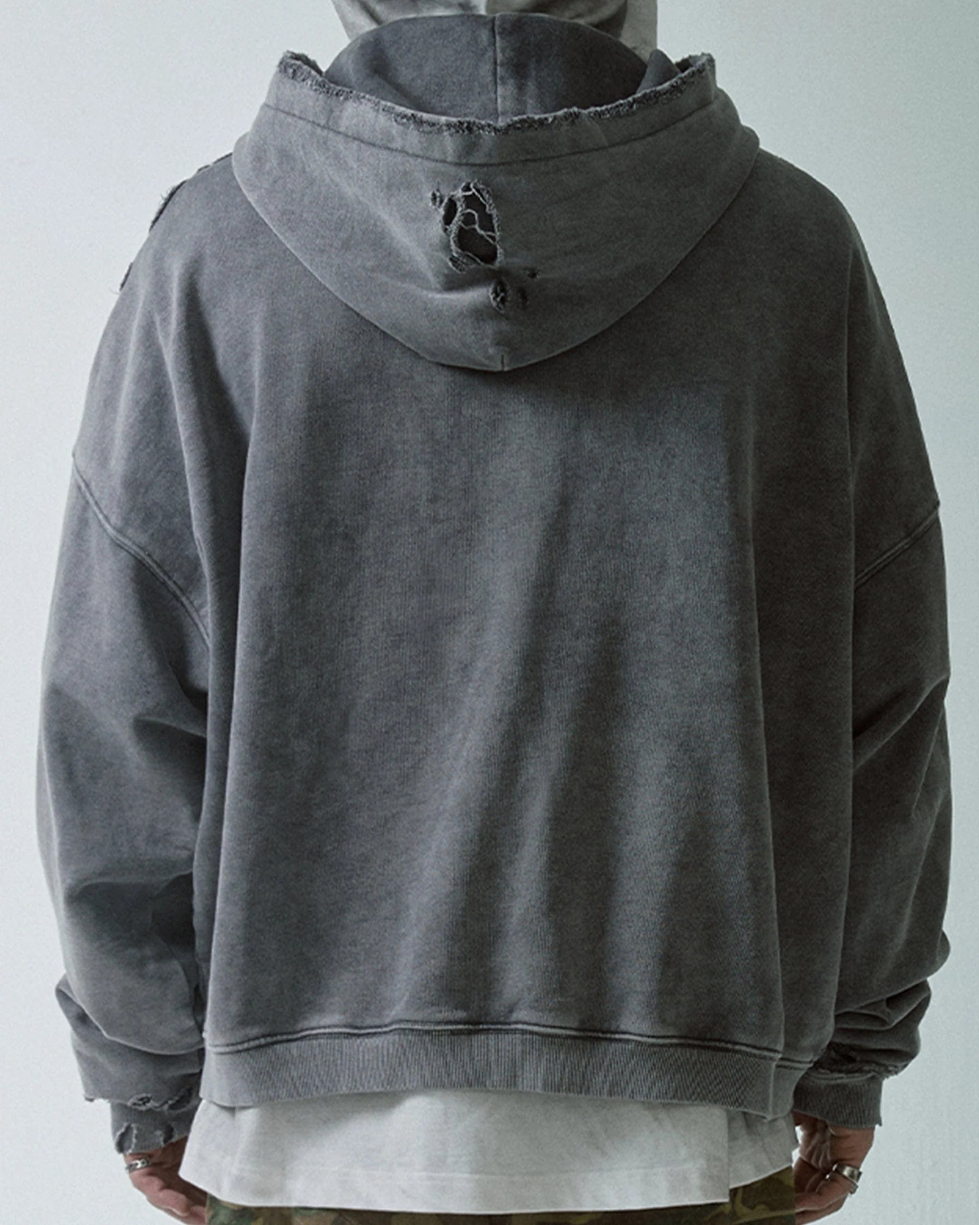 F2CE Essential Oversized Distressed Hoodie