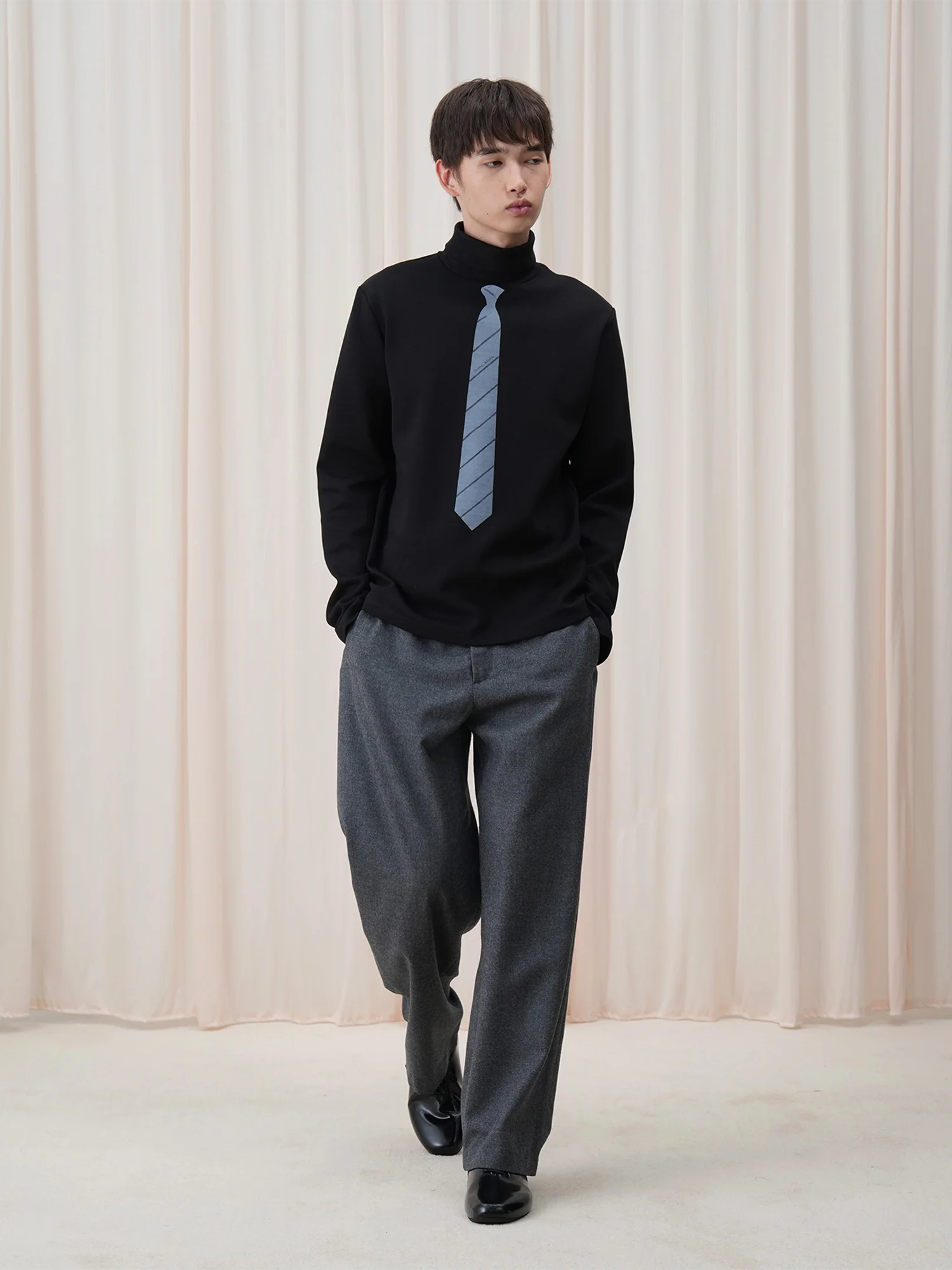 OUYANG WENJUN Essential Wool-Blend Wide-Leg Trousers