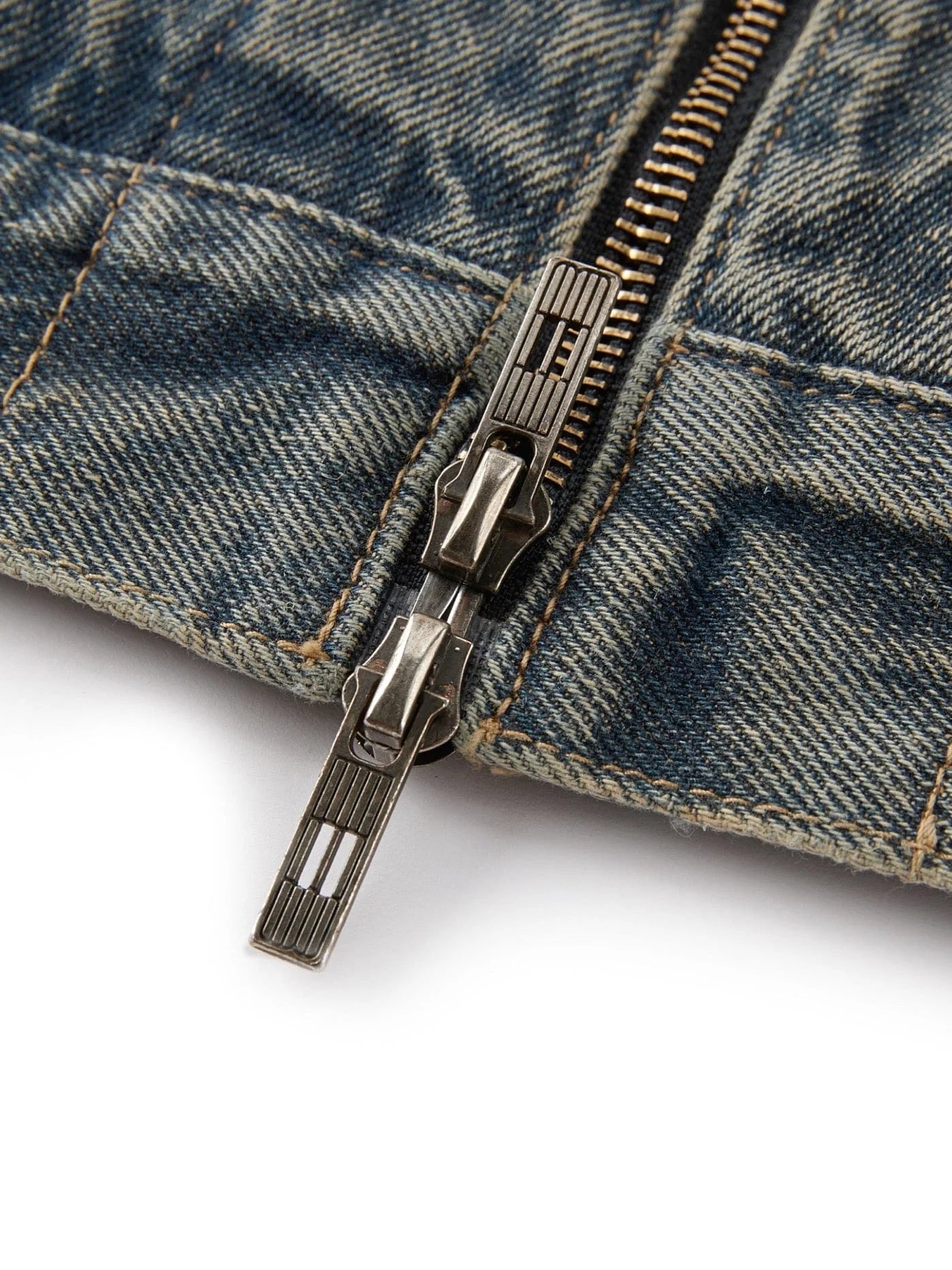 BONELESS Washed Spliced Denim Jacket