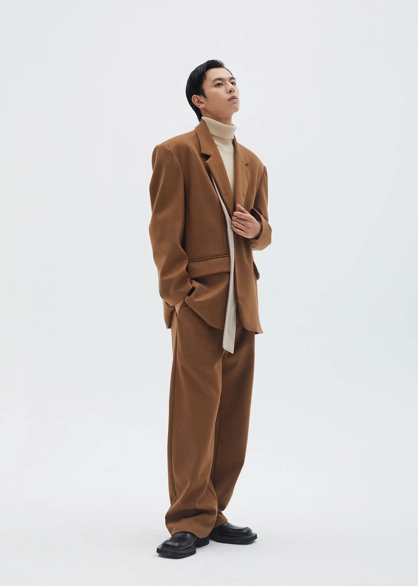 LEONSENSE Spliced Oversized Suit Jacket