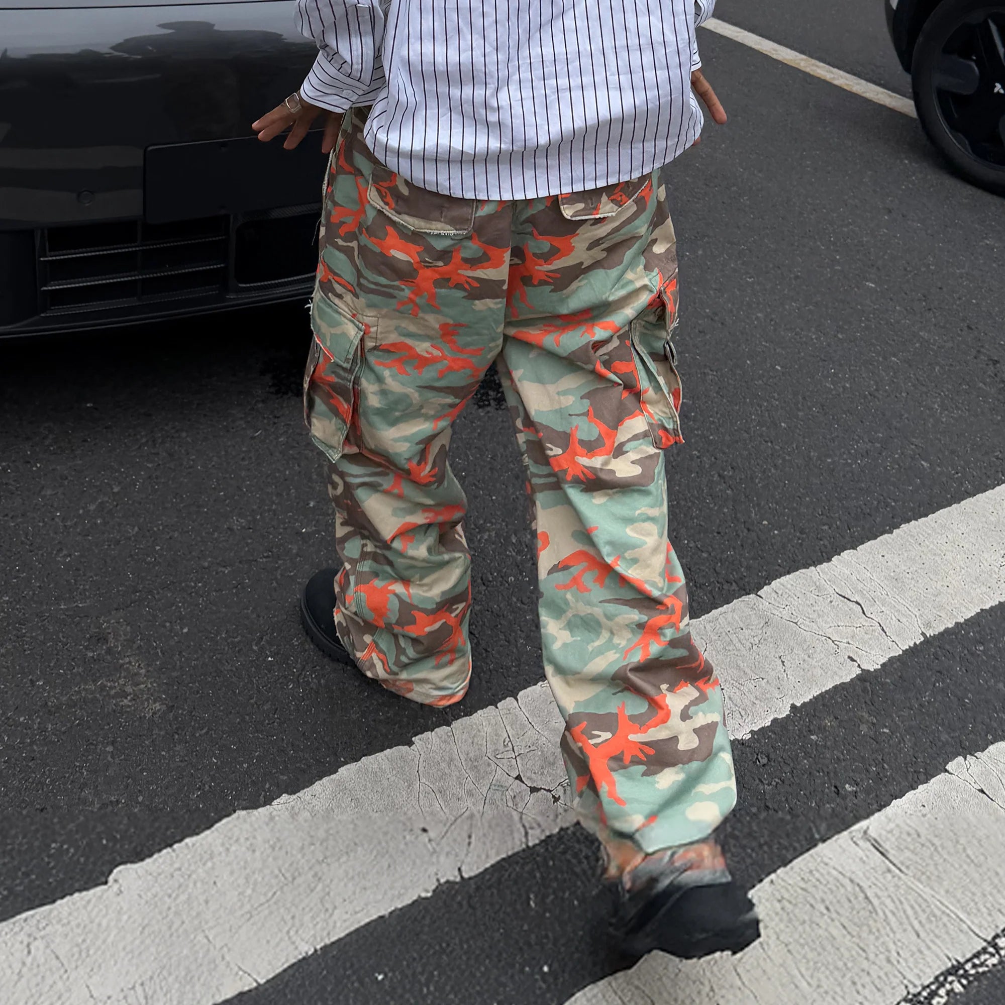 STEEPC Camo Wide-Leg Cargo Pants