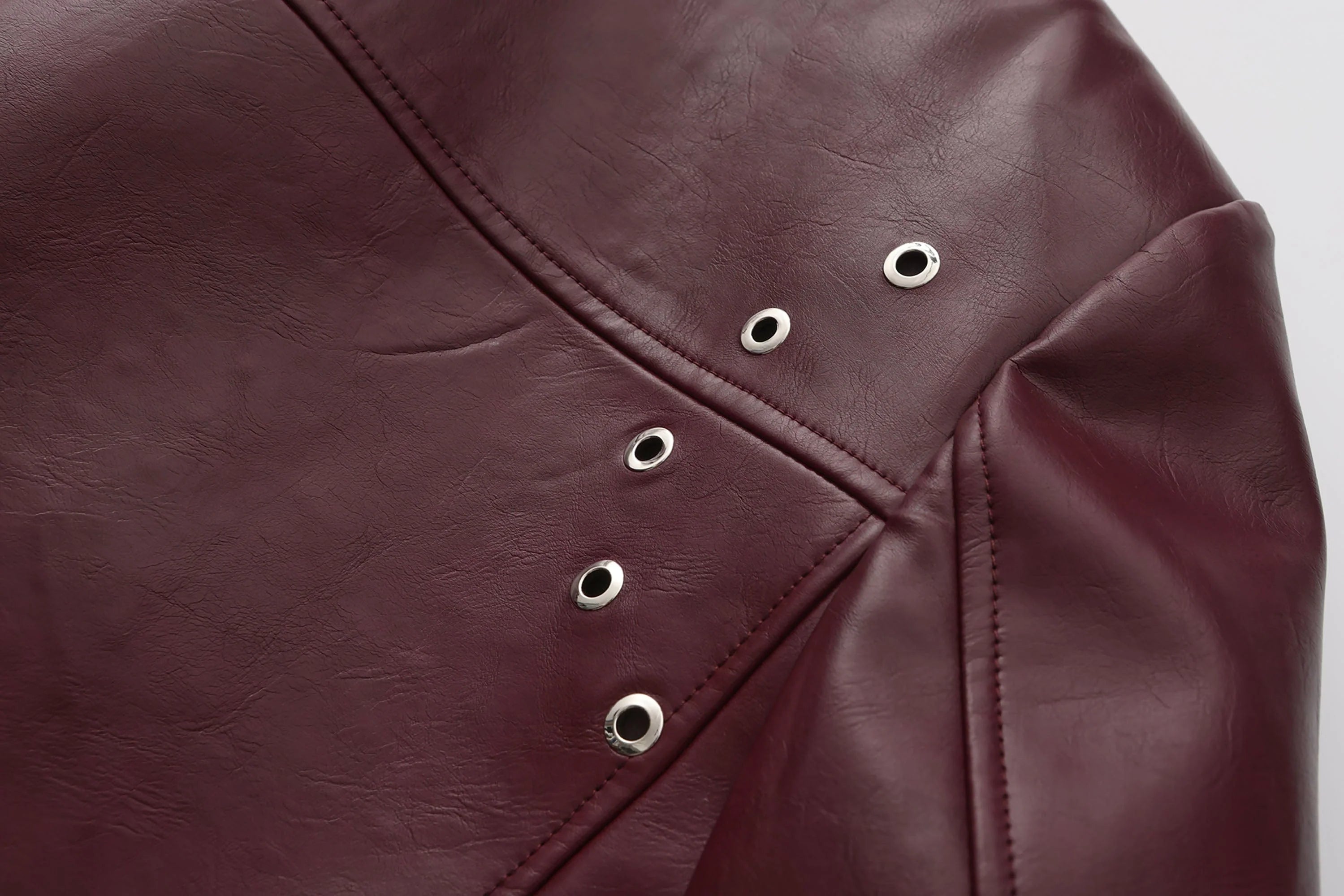 ORAL UTOPIA Glossy PU Blazer Ancora Red