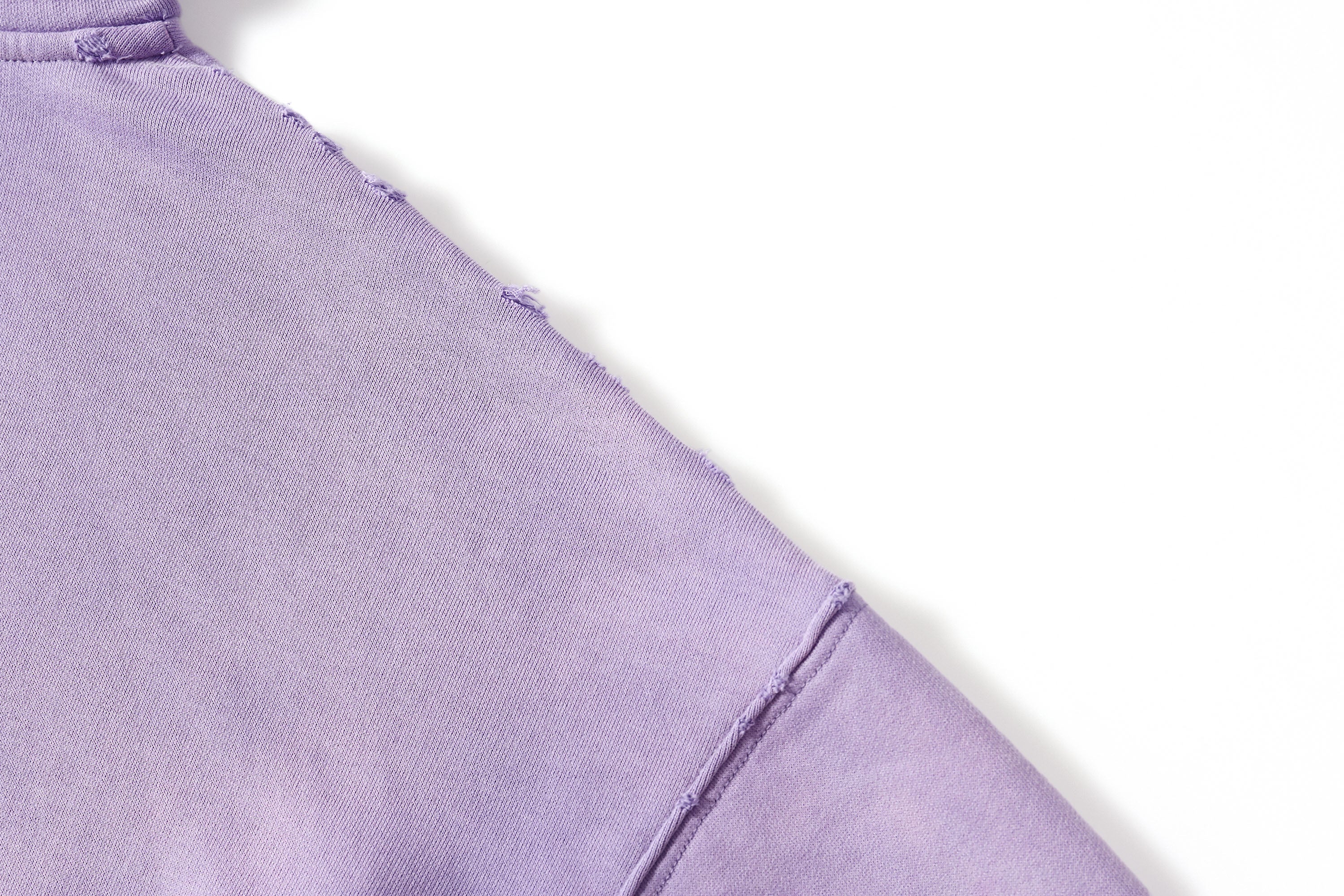 ULIPERY Distressed Gradient Oversized Hoodie Purple