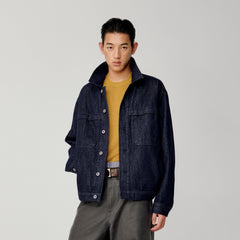 OPICLOTH Retro Dual-Pocket Denim Jacket