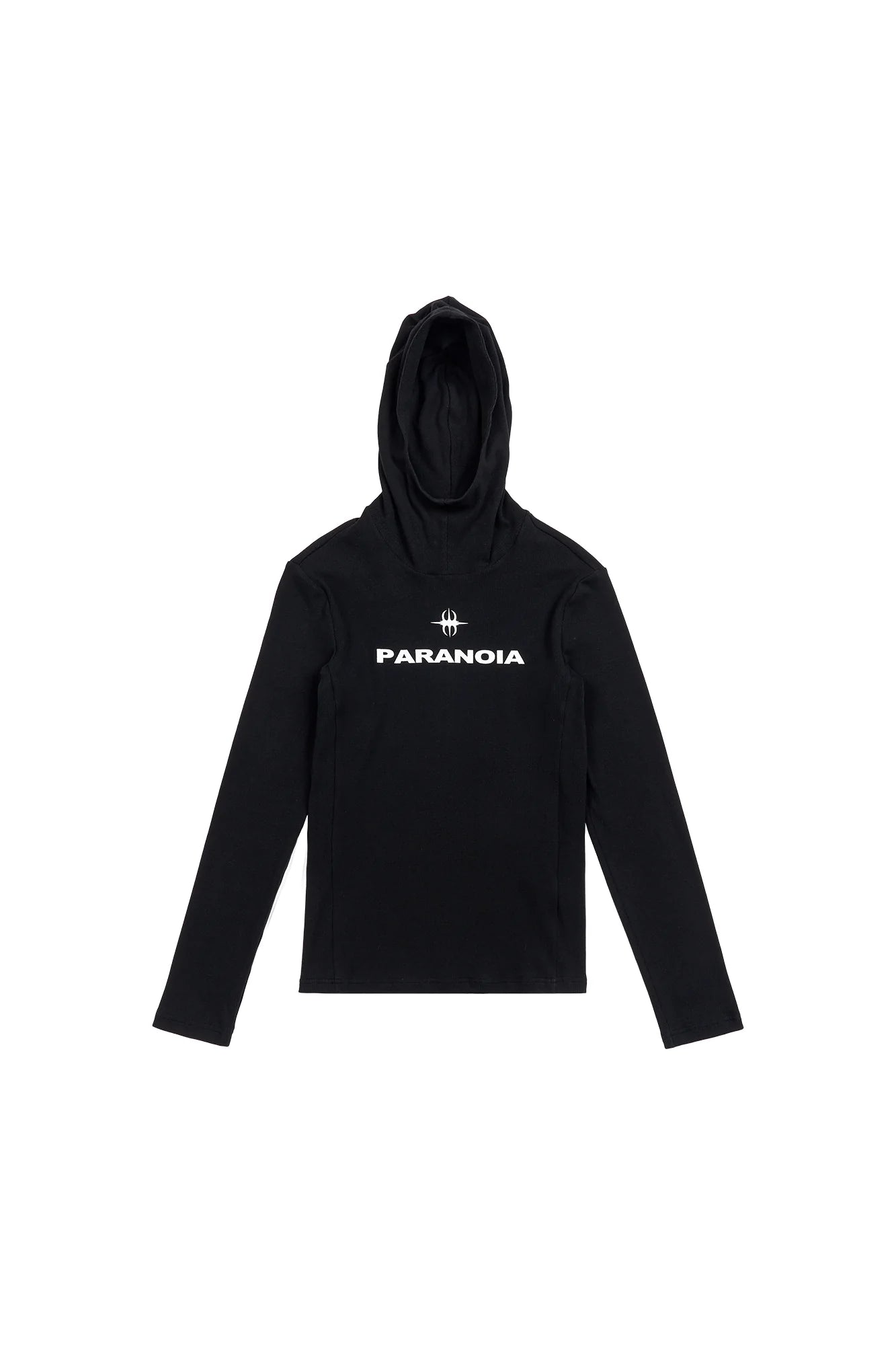 SAVAGEGROWTHWORLD Paranoia Graphic Balaclava Slim Hoodie