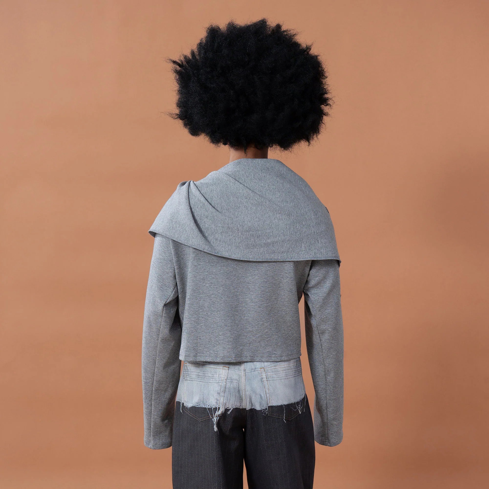 CLP Deconstructed Shawl-Overlay Sweatshirt