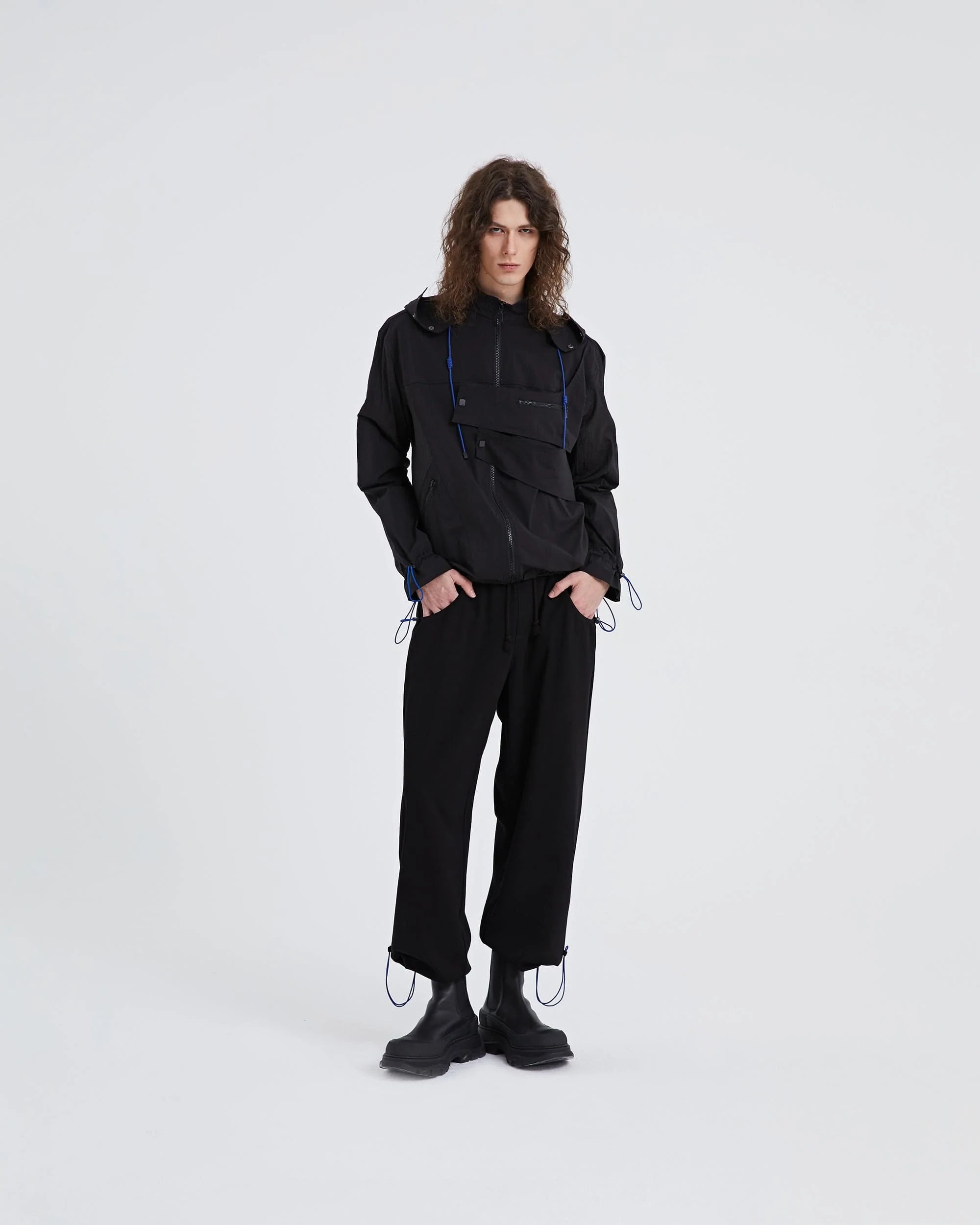 ORGANIC EMOTION Modern Drawstring Asymmetrical Jacket