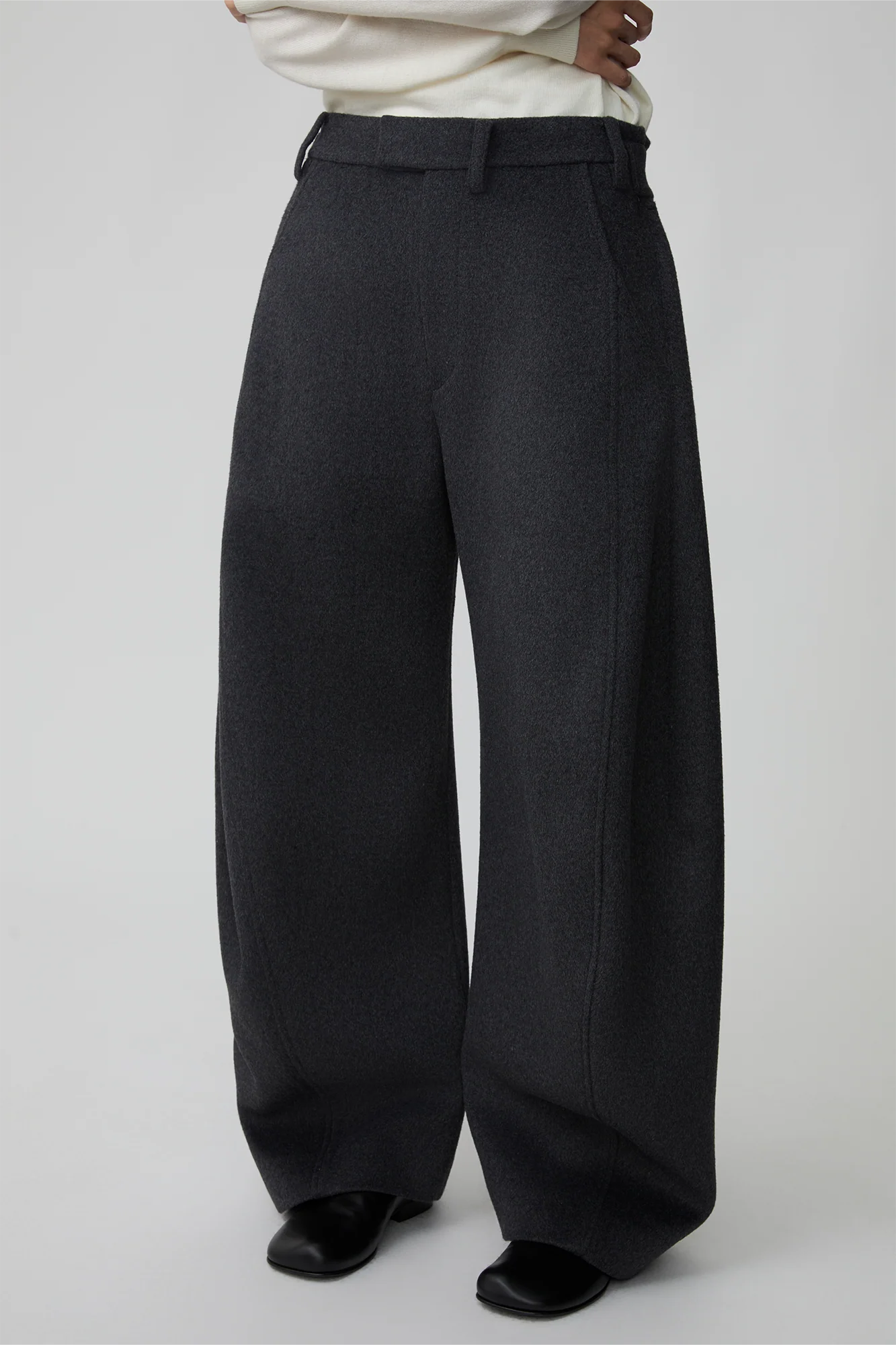 OPICLOTH Essential Wool-Blend Barrel Pants