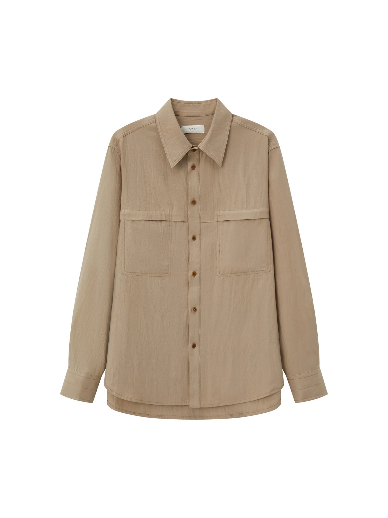 OPICLOTH Minimal Stitch Tencel-Blend Shirt