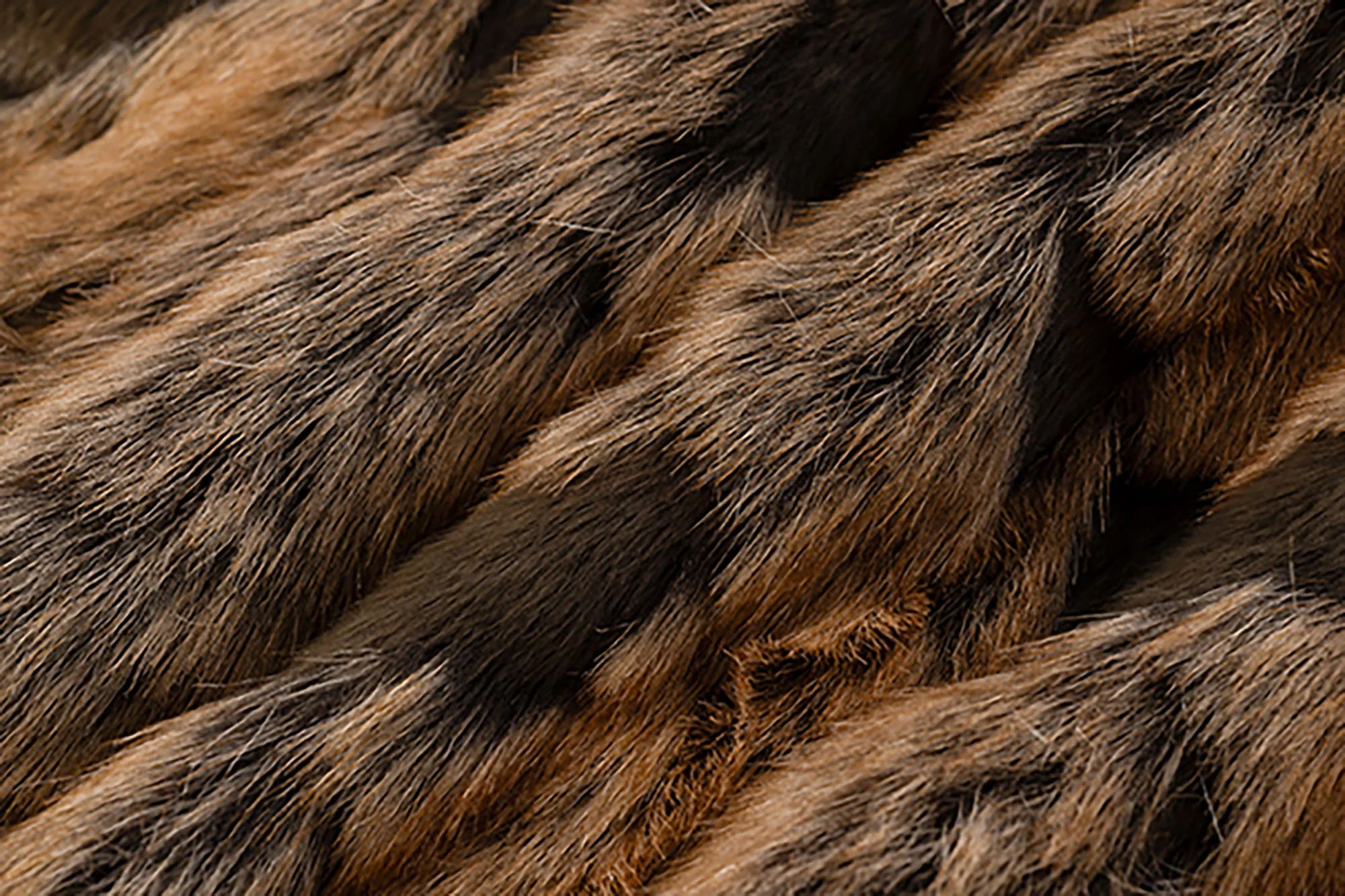 TUIMU Leopard Faux Mink Double-Breasted Coat