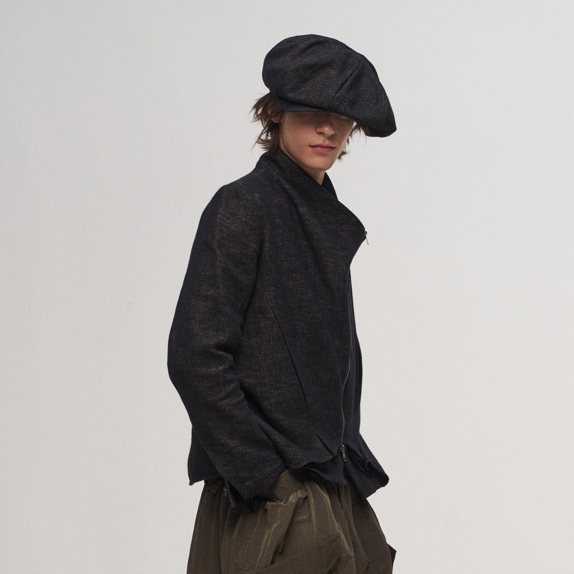 ILNya Nieternite Nifutur Double-Layer Weave Linen Jacket Black