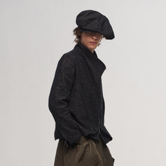 ILNya Nieternite Nifutur Double-Layer Weave Linen Jacket Black