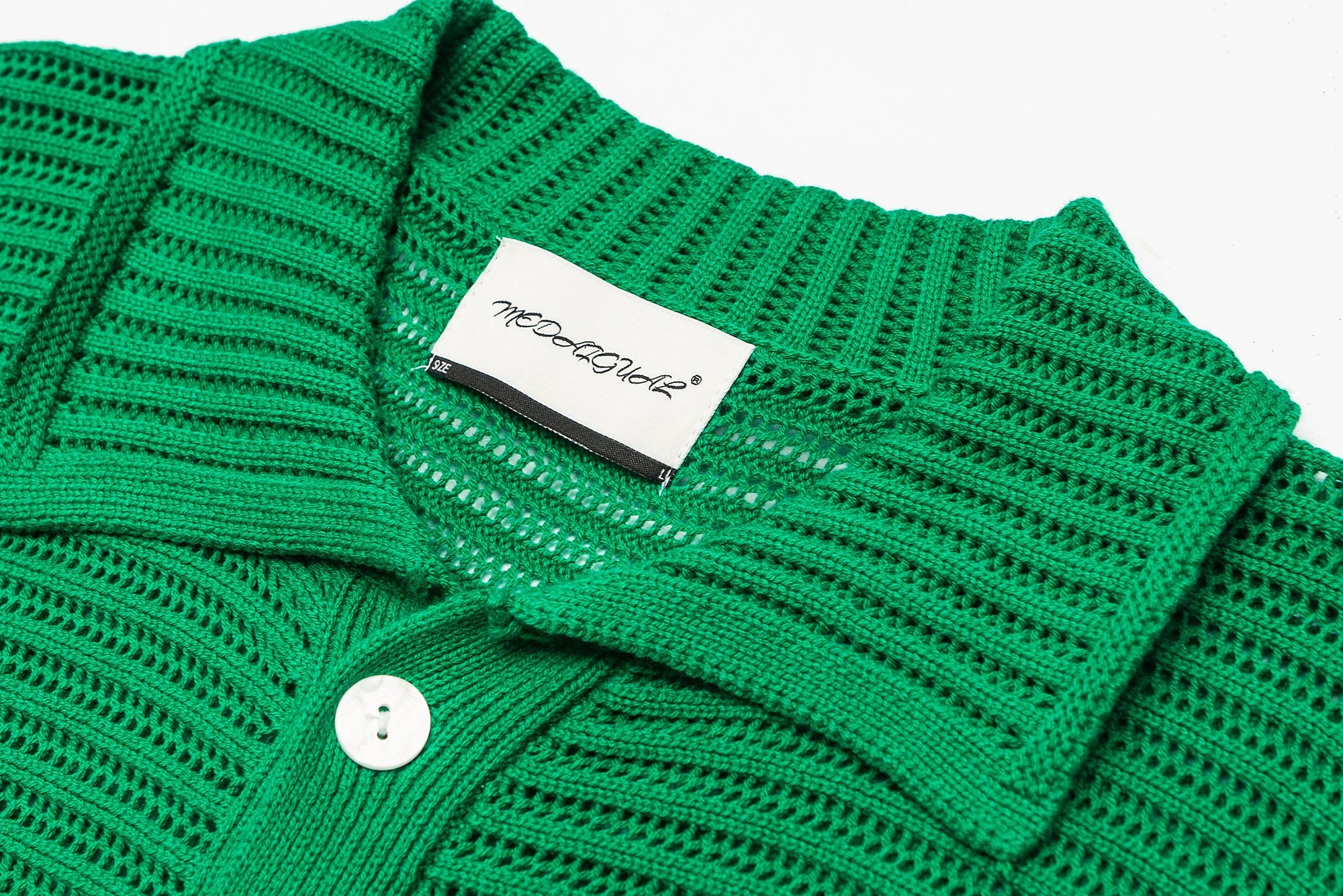 ME DA IGUAL Essential Striped Mesh Button-Up Half Shirt
