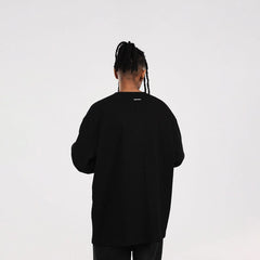 BONELESS Collarless Half-Zip Waffle L/S Tee
