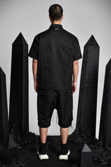 SSIN7 Multi-Pocket Satin Drawstring Shorts