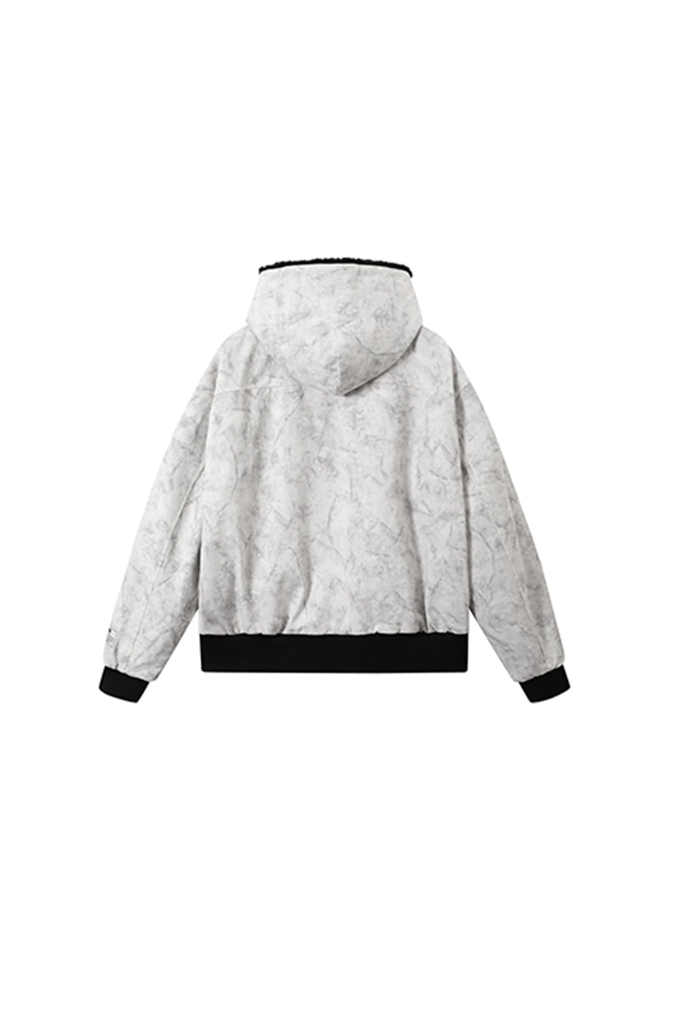DONSMOKE Faux Fur Lined Camo Hooded Jacket