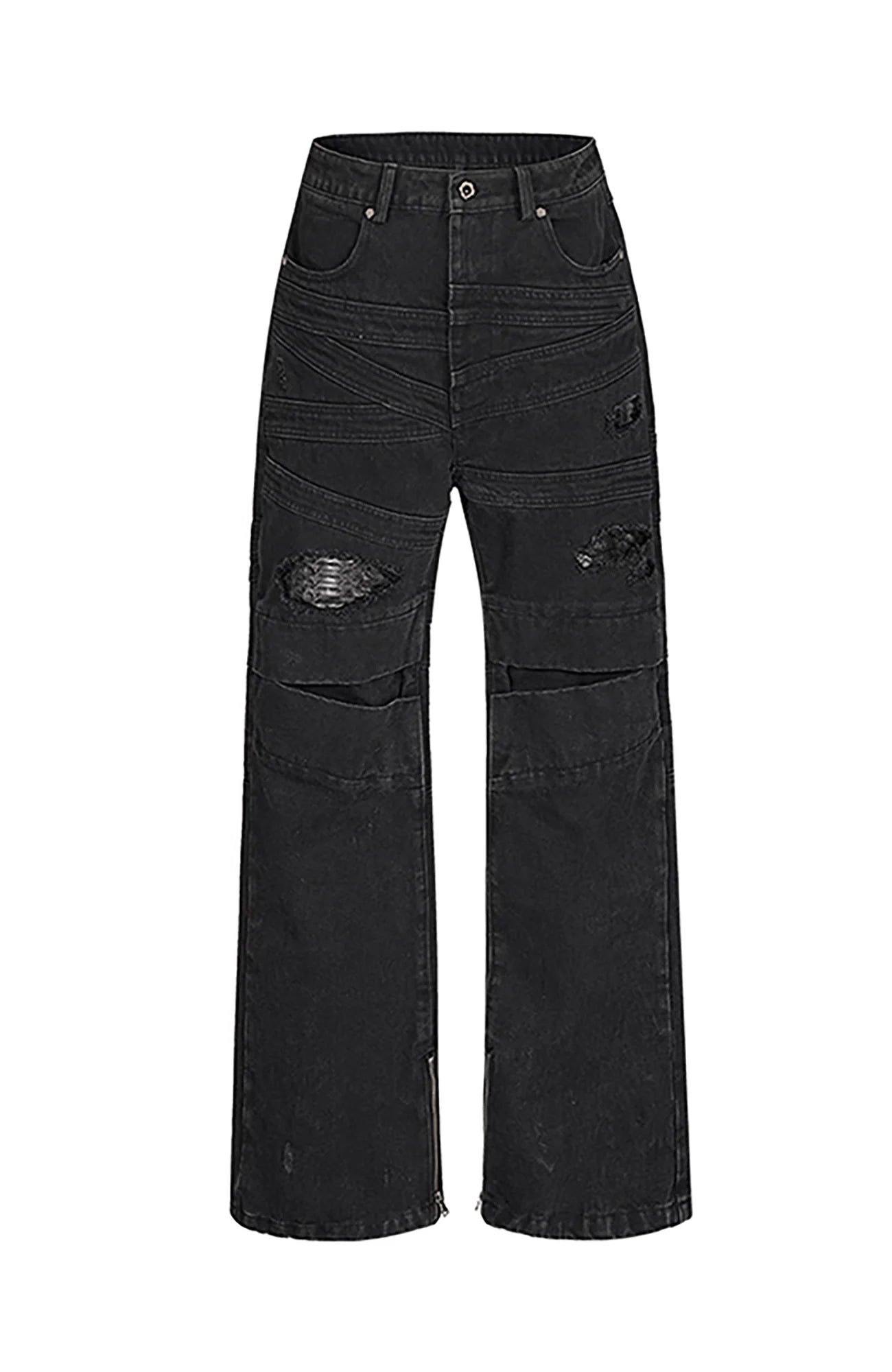 UNDERWATER Serpent Skin Distressed Jeans