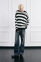 FACEONLAB Grunge Distressed Straight-Leg Jeans