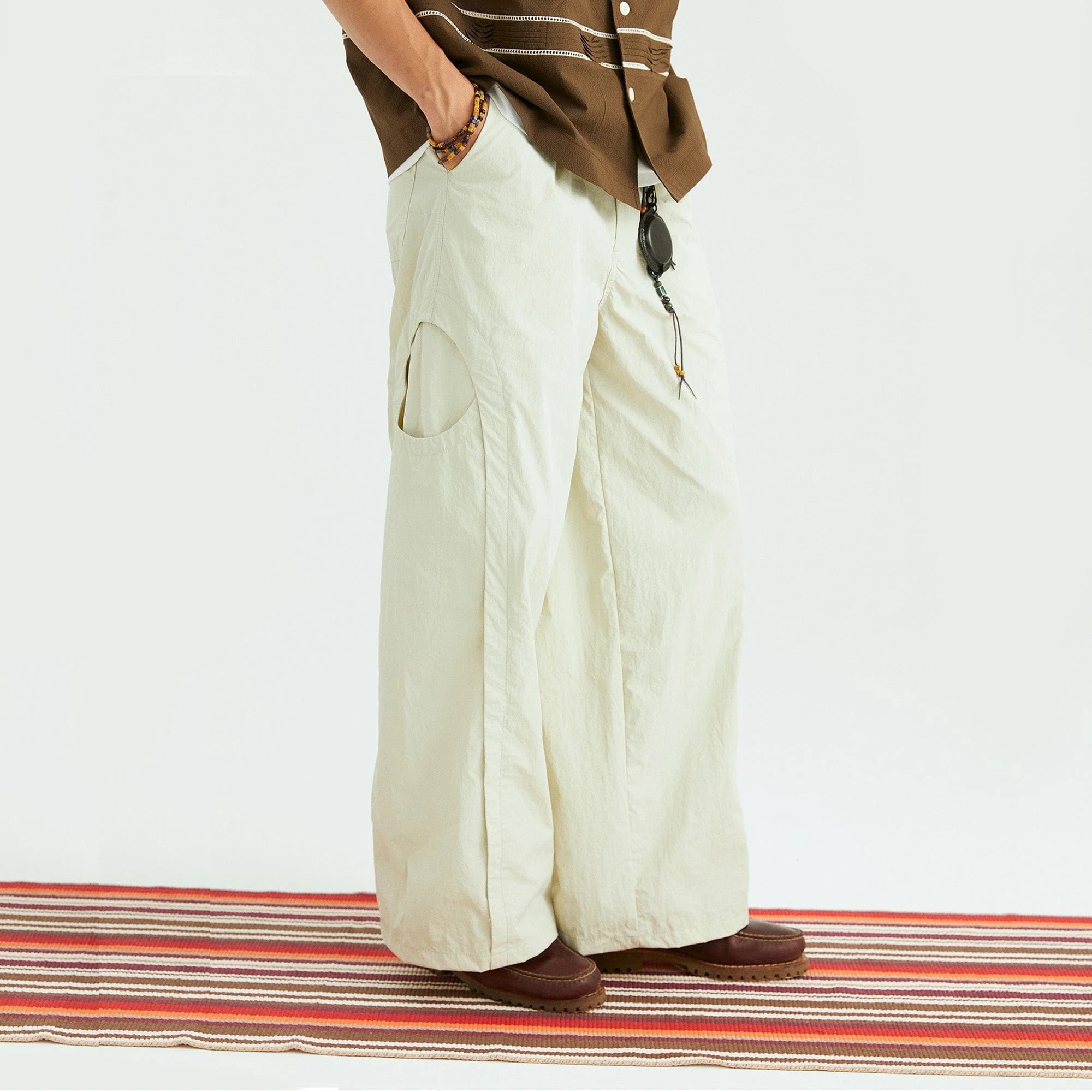ONADAILYBASIS Curved-Pocket Paneled Utility Pants