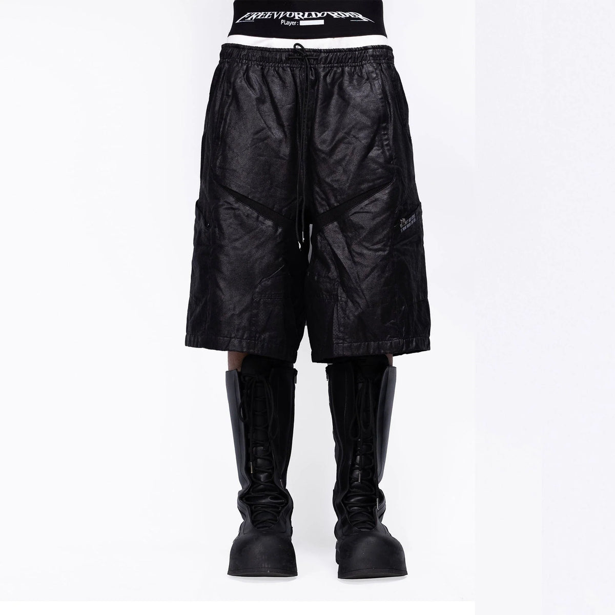 FVVO Multi-Panel Glossy Shorts