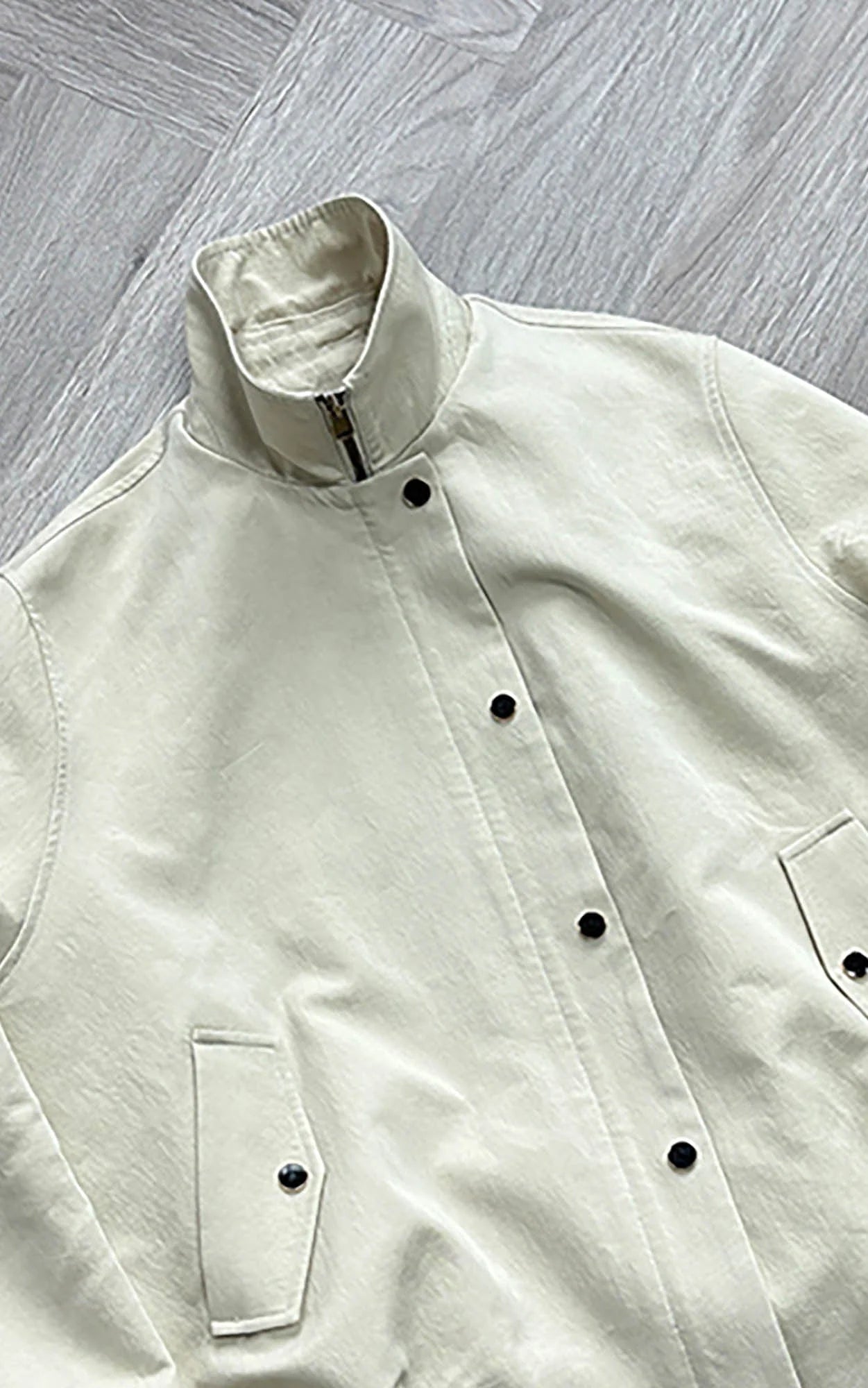 KREATE Gem Button Stand-Collar Wellington Jacket