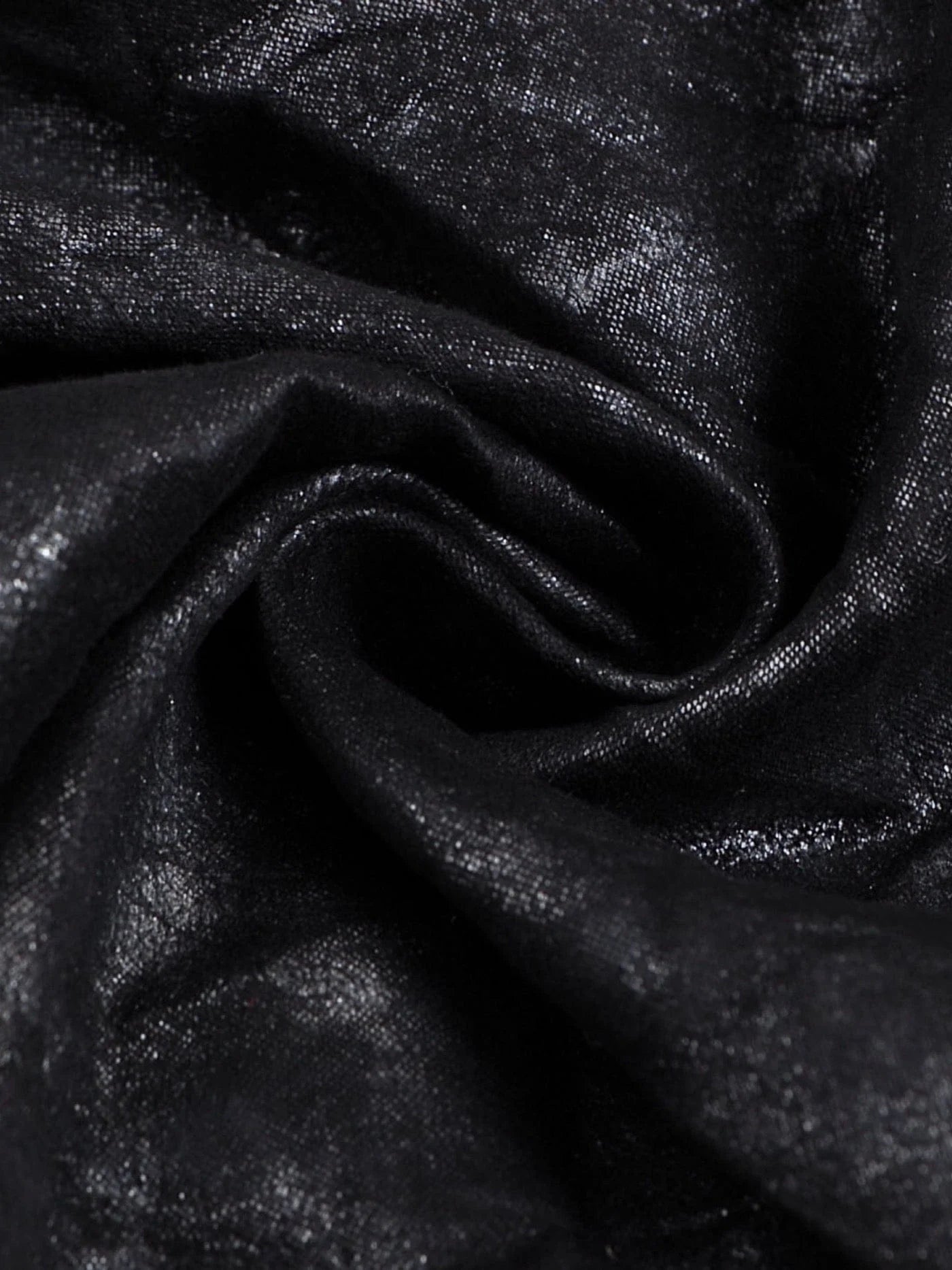 DND4DES Faux Leather Wrinkled Motorcycle Pants
