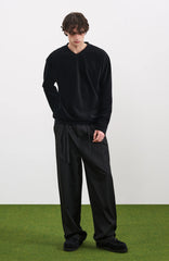 PMW Essential Velvet V-Neck Long Sleeve