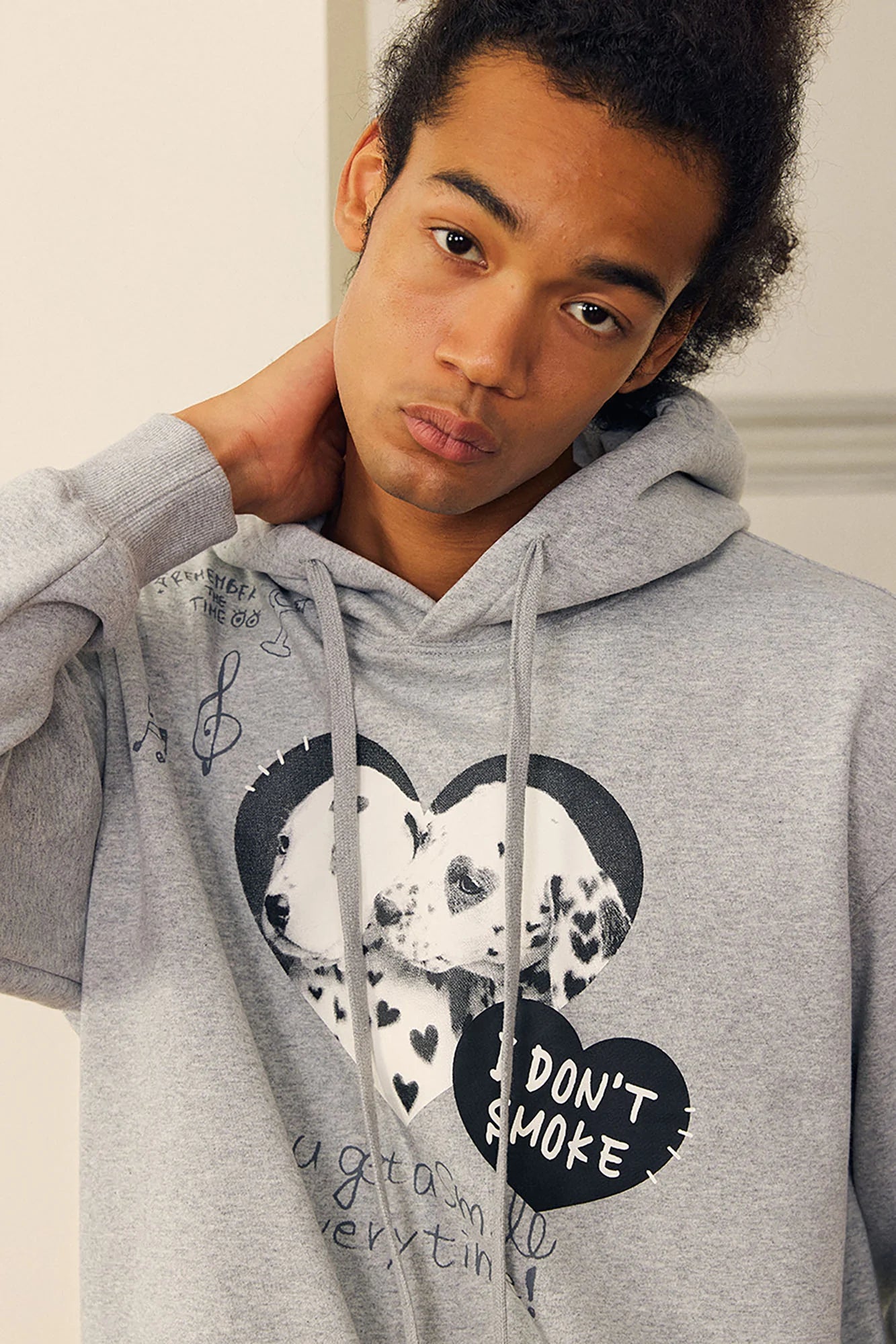 DONSMOKE Puppy Heart Doodle Hoodie