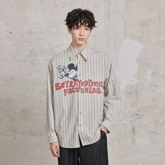 FACEONLAB Betrayed Ideals Pinstriped Shirt