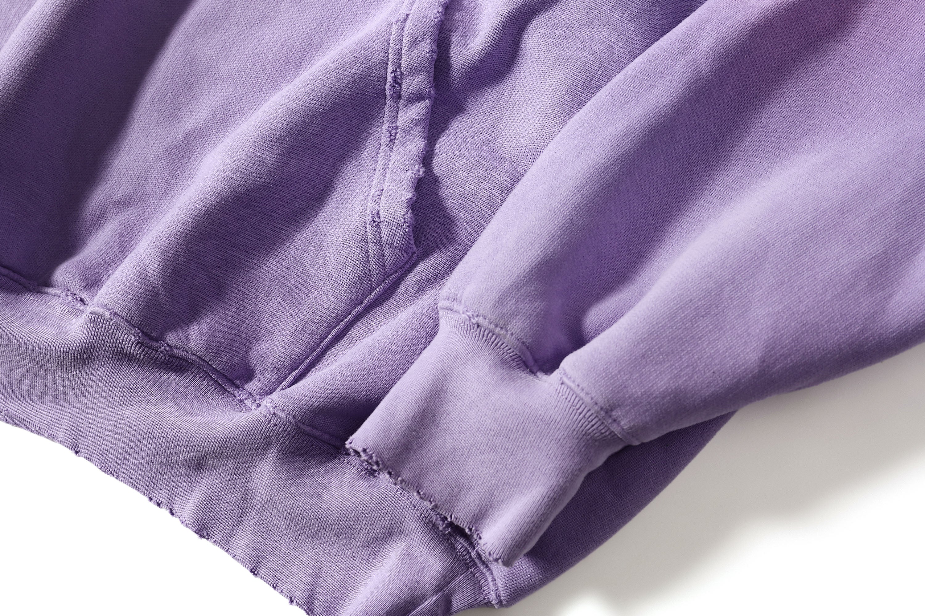 ULIPERY Distressed Gradient Oversized Hoodie Purple