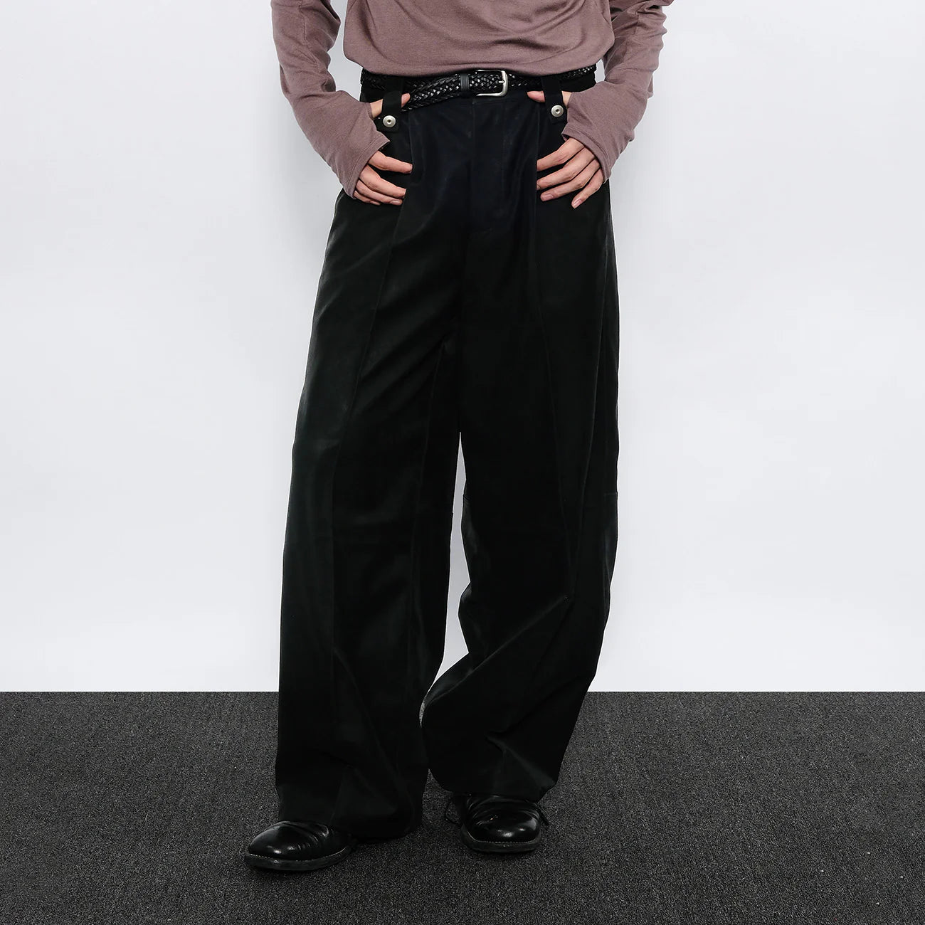 7440 37 1 Back Double-Knee PU Pants