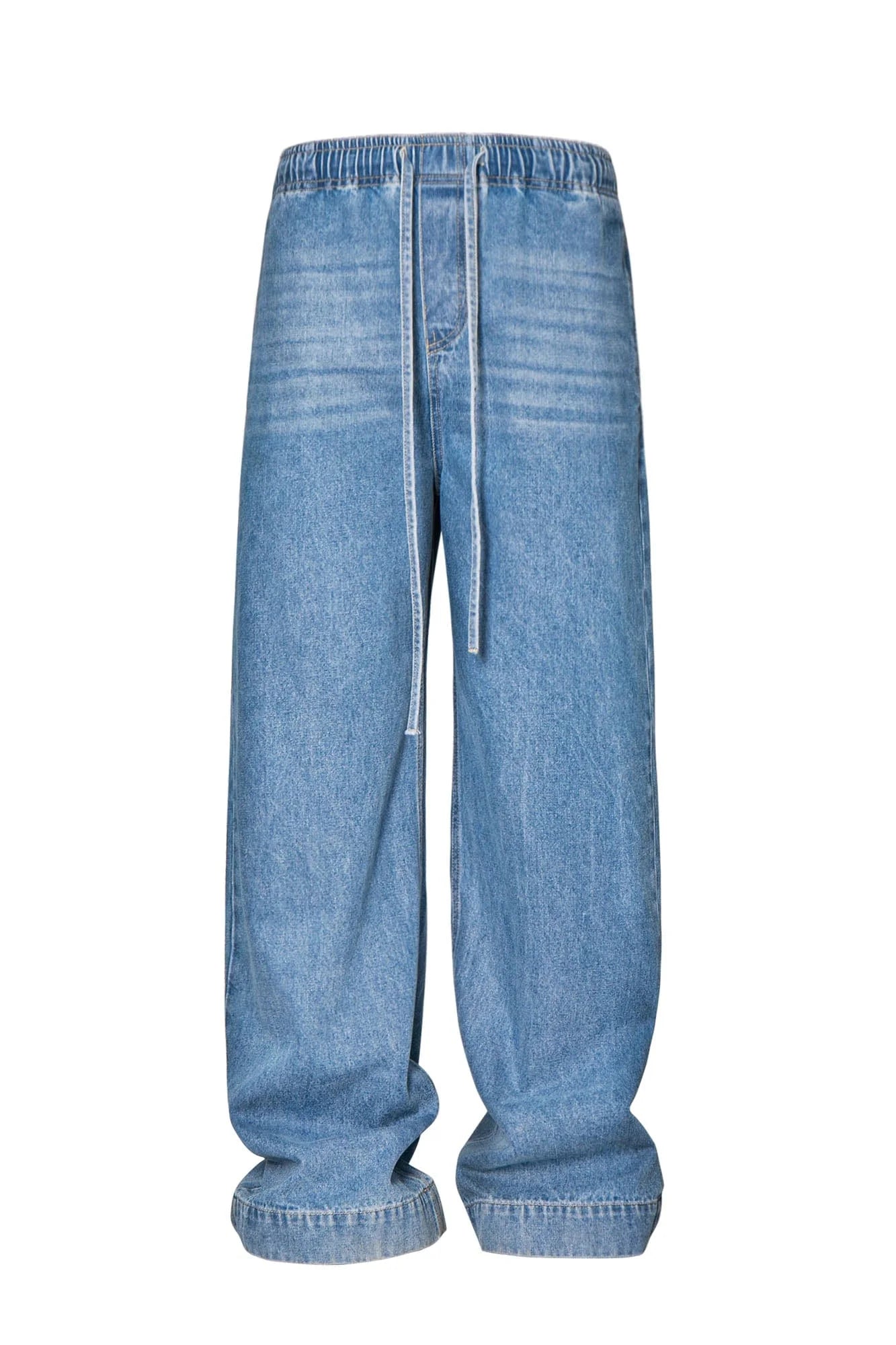 LEONSENSE Classical Tencel Drawstring Oversized Jeans