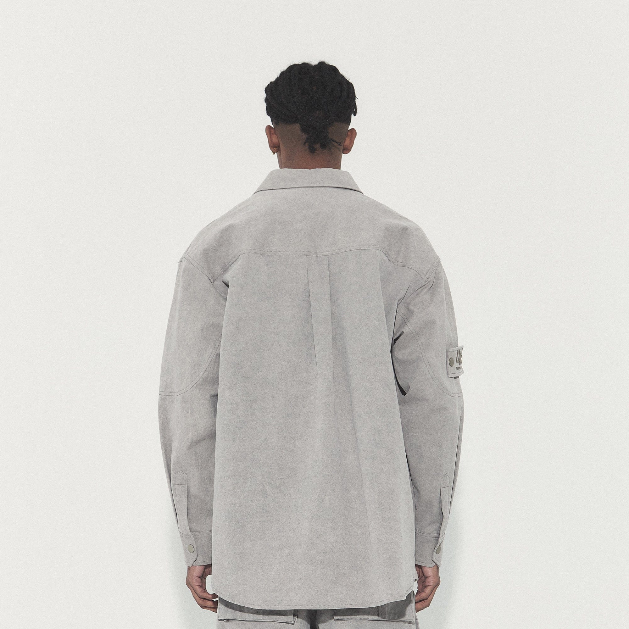 VANN VALRENCE Utility Washed Multi-Pocket Shirt Jacket
