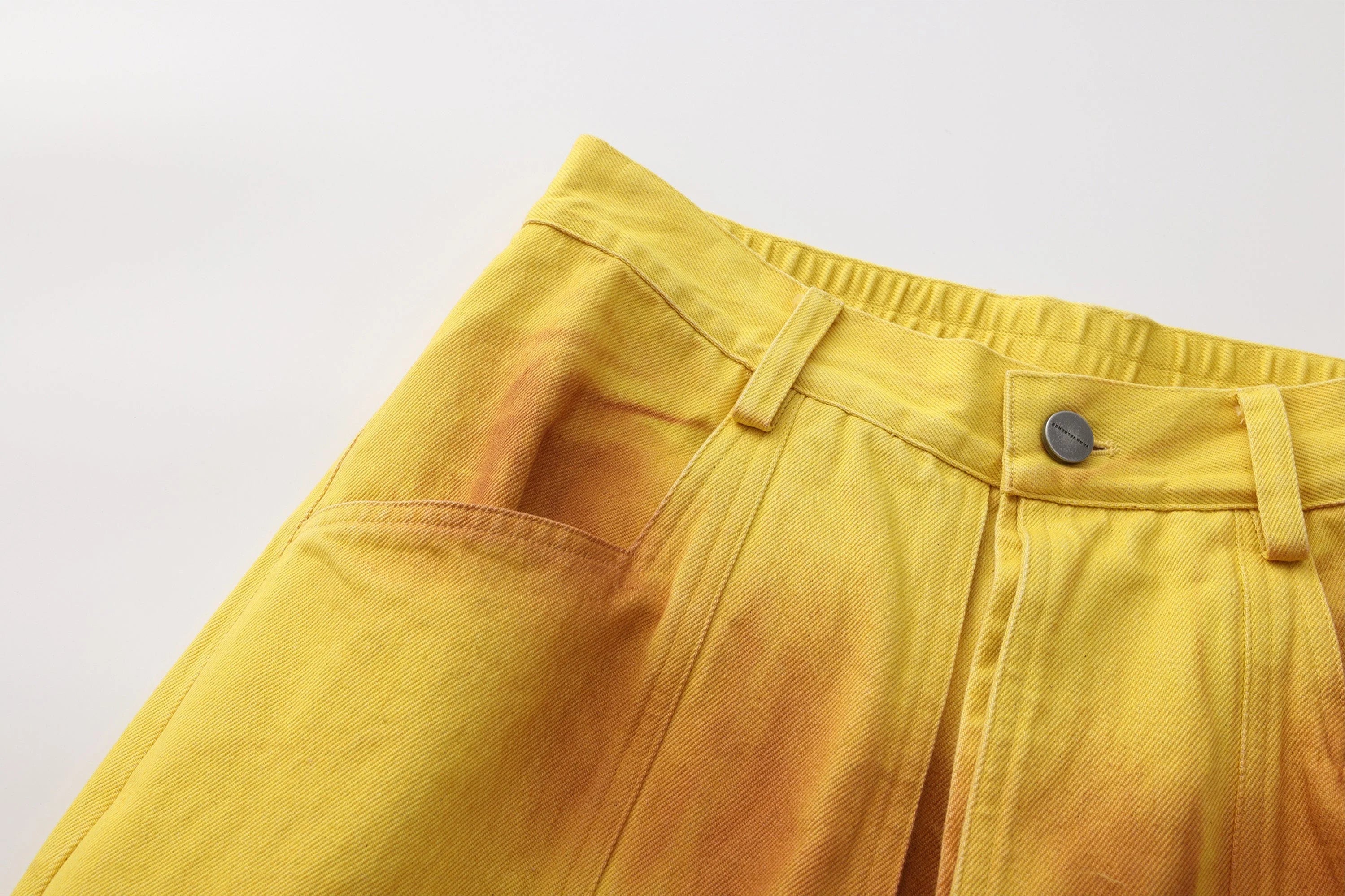 VANN VALRENCE Dye-Washed Convertible Wide-Leg Pants