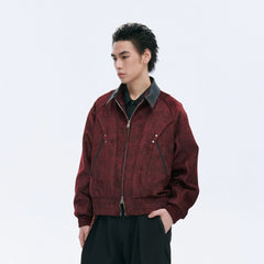 CATSSTAC Velvet Leather-Collar Elastic Jacket