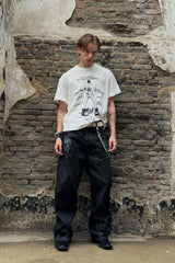 LUUUCAM Punk Flyer Distressed Graphic T-Shirt