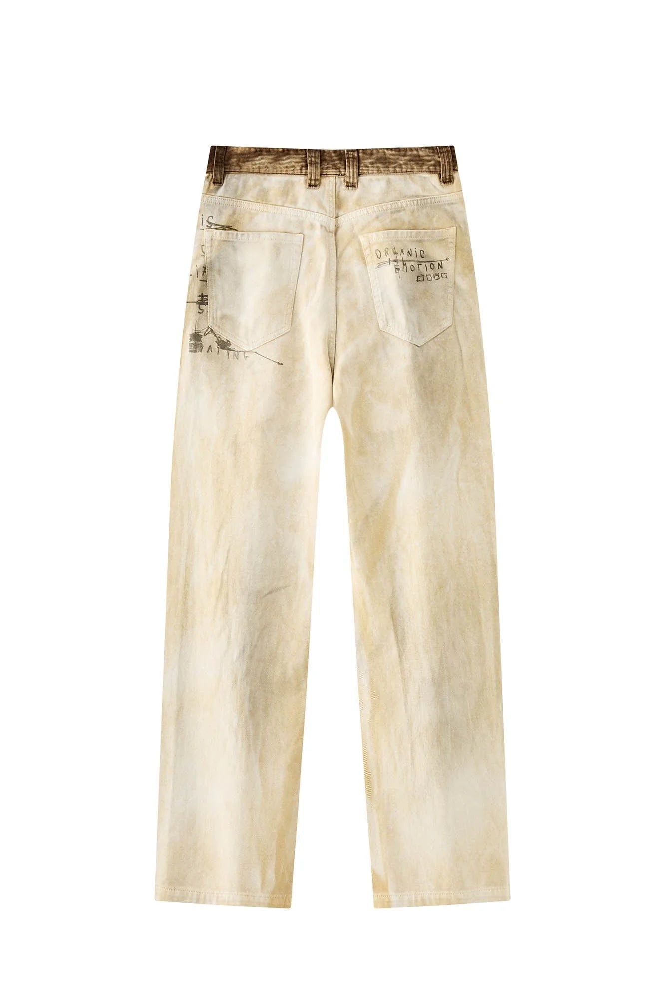 ORGANIC EMOTION Dirty Fit Distressed Wide-Leg Pants