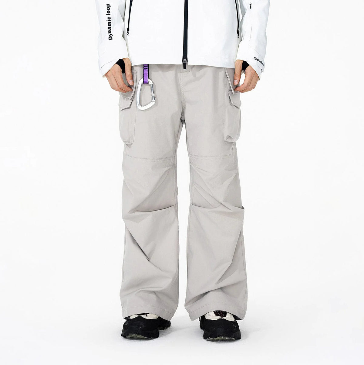 ENSHADOWER Big Pockets Crinkled Straight Pants