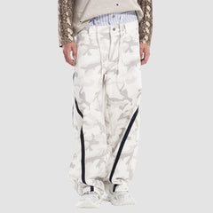 VANN VALRENCE Camo Double-Waist Wide-Leg Pants