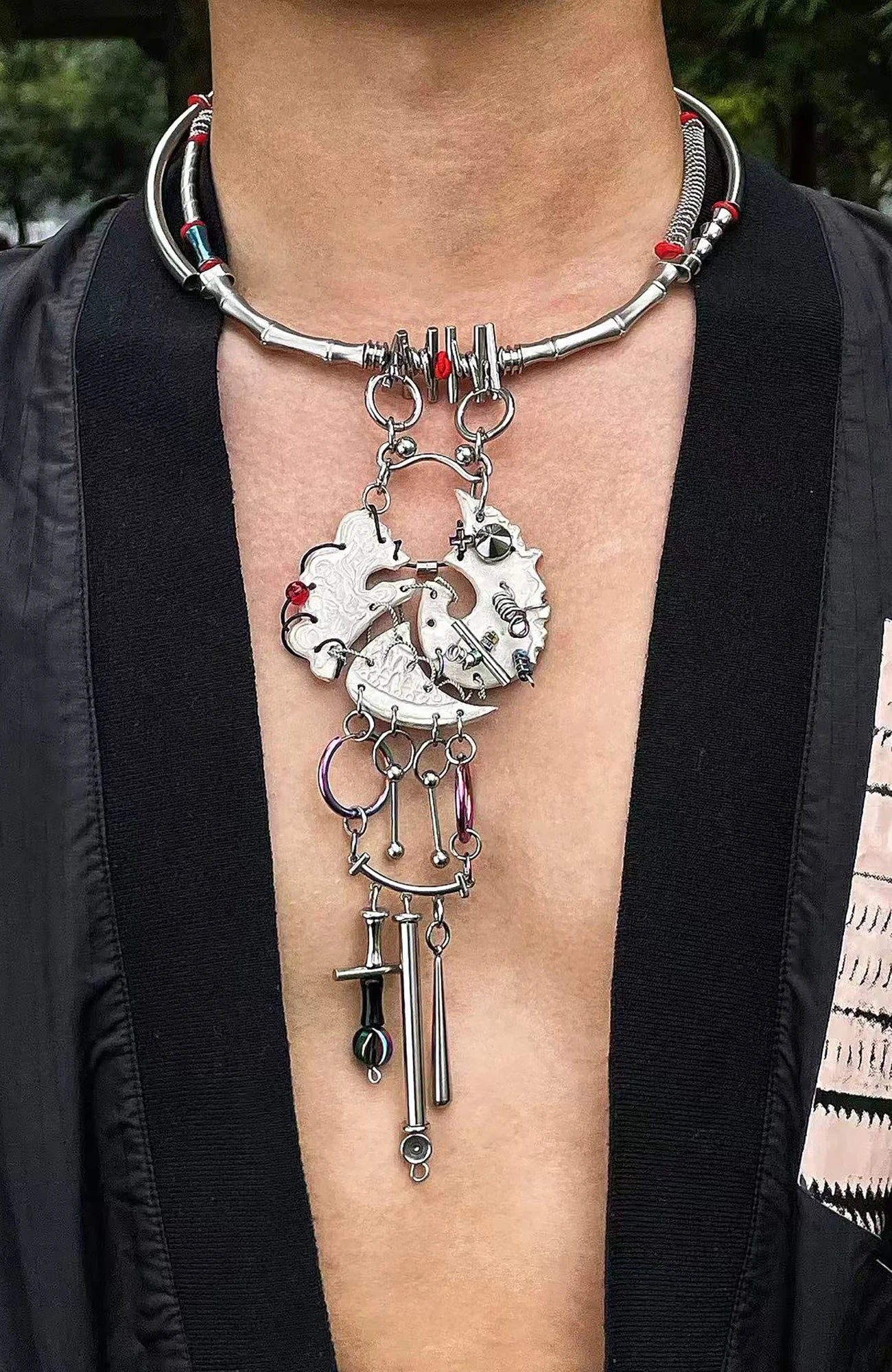 ILLUSORY × YBDX ZHAXii Deconstructed Architectural Tribal Necklace