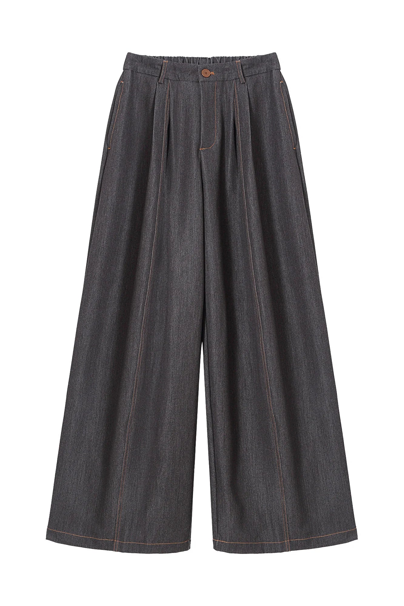 CLP Stitched Pleated Denim Pants