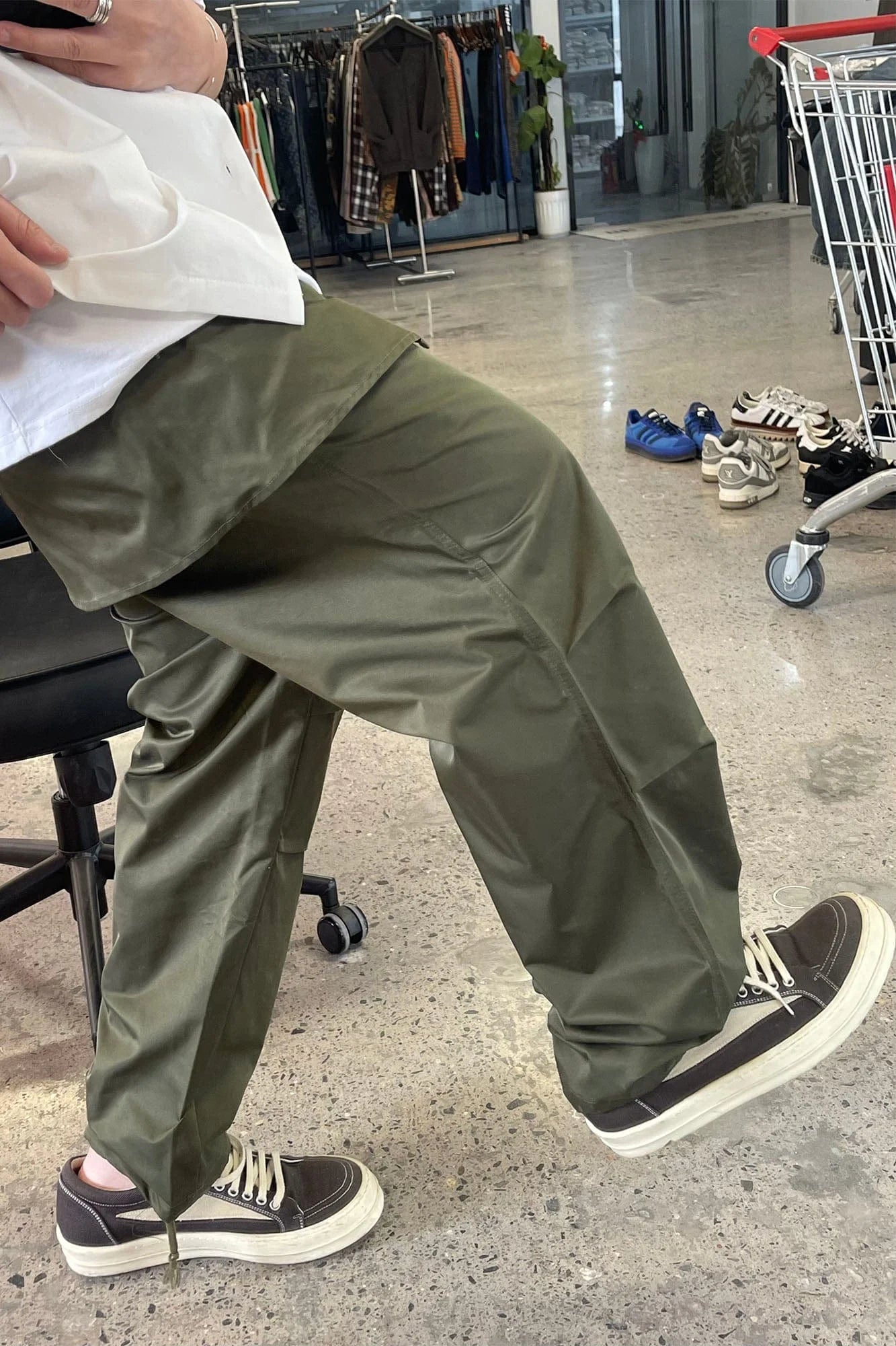 ME DA IGUAL Layered Fold-Over Straight-Leg Pants