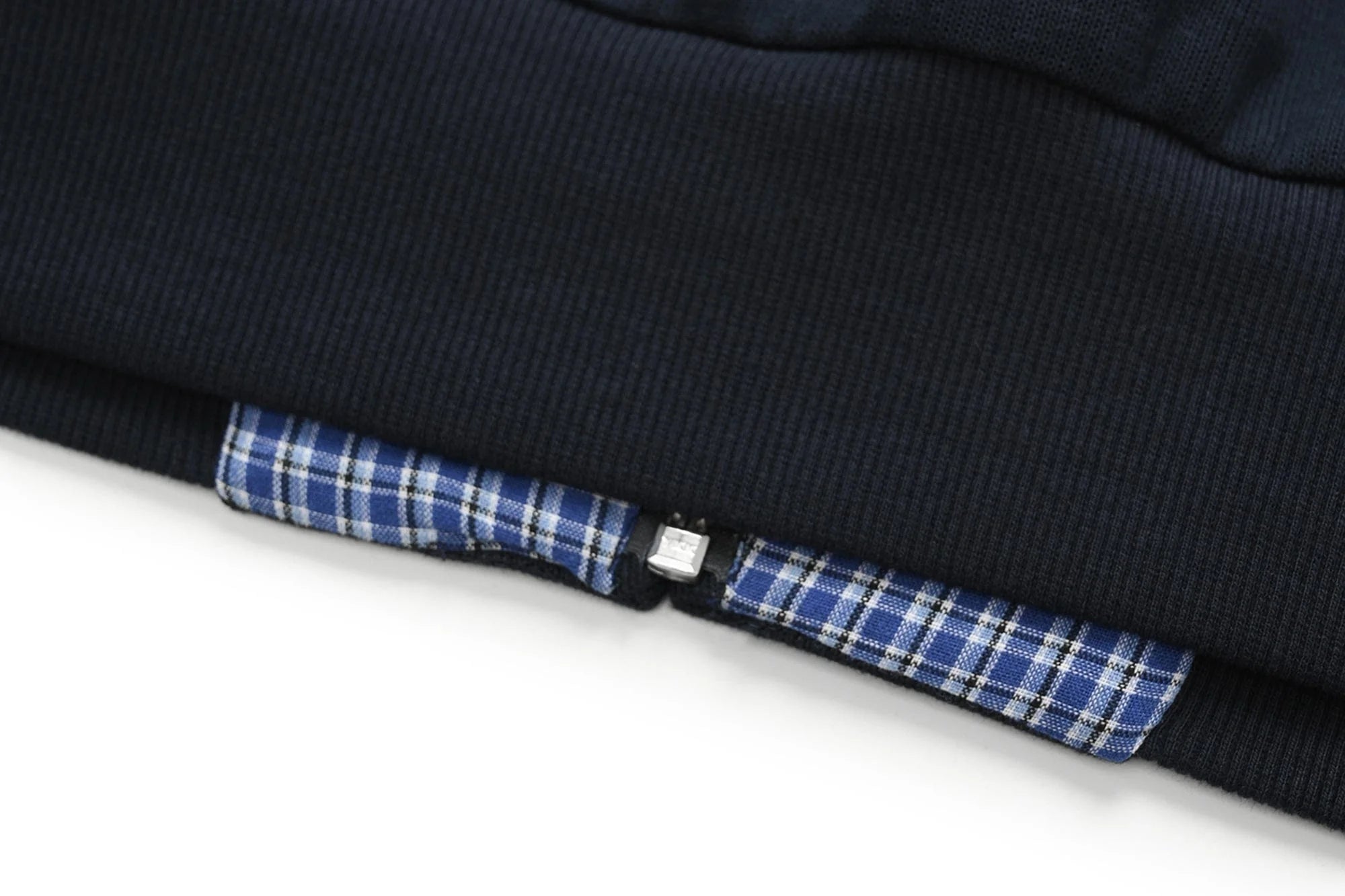 OKAYTHXBYE Houndstooth-Lined Zip-Up Hooded Jacket